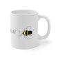 Let it Bee Positive Slogans Ceramic Mug 11oz Ichaku [Perfect Gifts Selection]