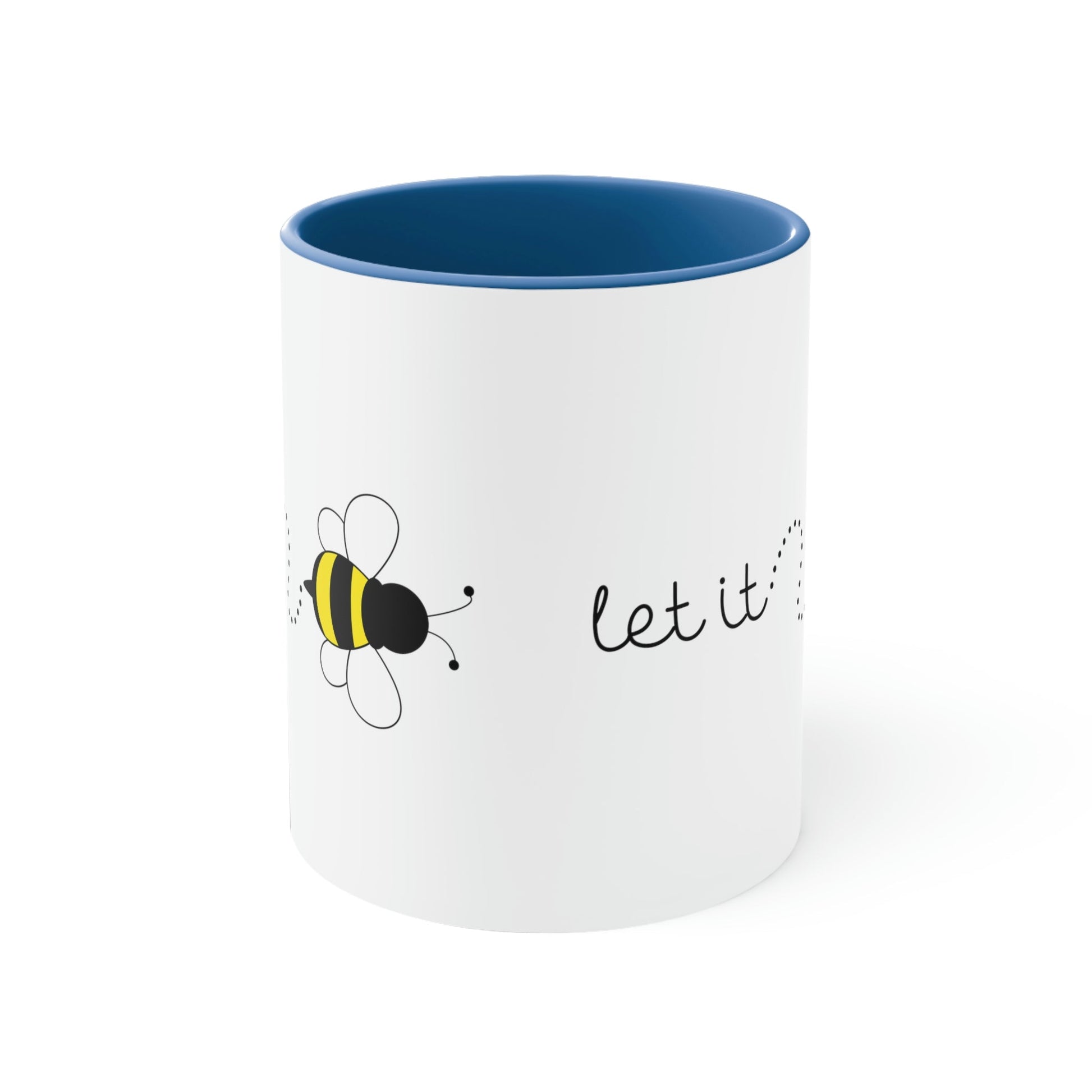 Let it Bee Positive Slogans Classic Accent Coffee Mug 11oz Ichaku [Perfect Gifts Selection]