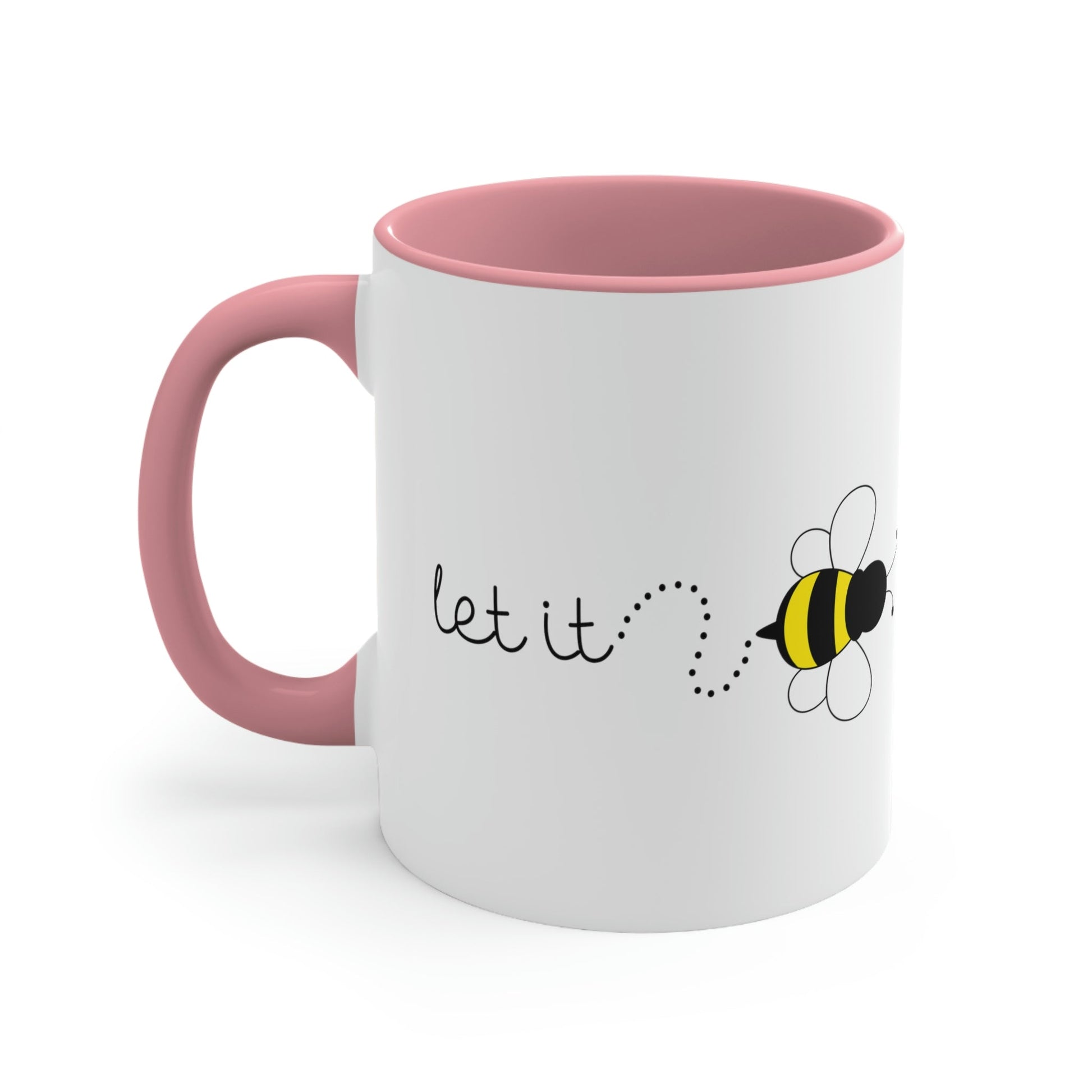 Let it Bee Positive Slogans Classic Accent Coffee Mug 11oz Ichaku [Perfect Gifts Selection]