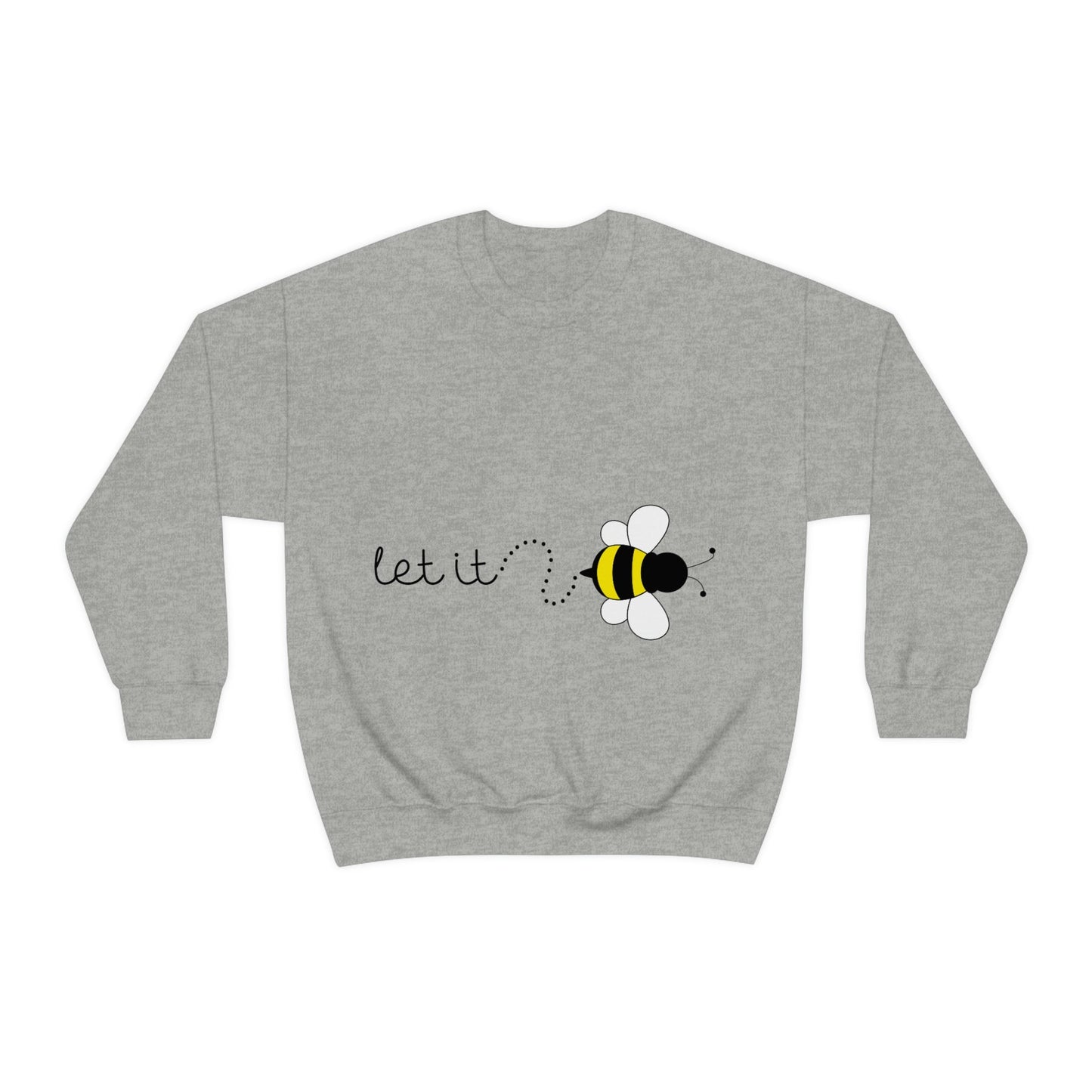 Let it Bee Positive Slogans Unisex Heavy Blend™ Crewneck Sweatshirt Ichaku [Perfect Gifts Selection]