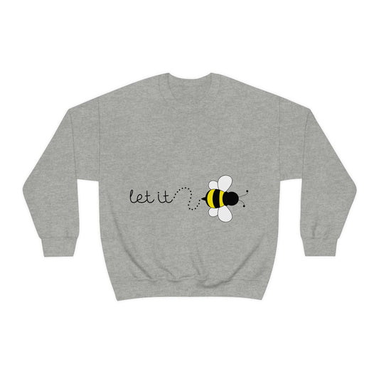 Let it Bee Positive Slogans Unisex Heavy Blend™ Crewneck Sweatshirt Ichaku [Perfect Gifts Selection]