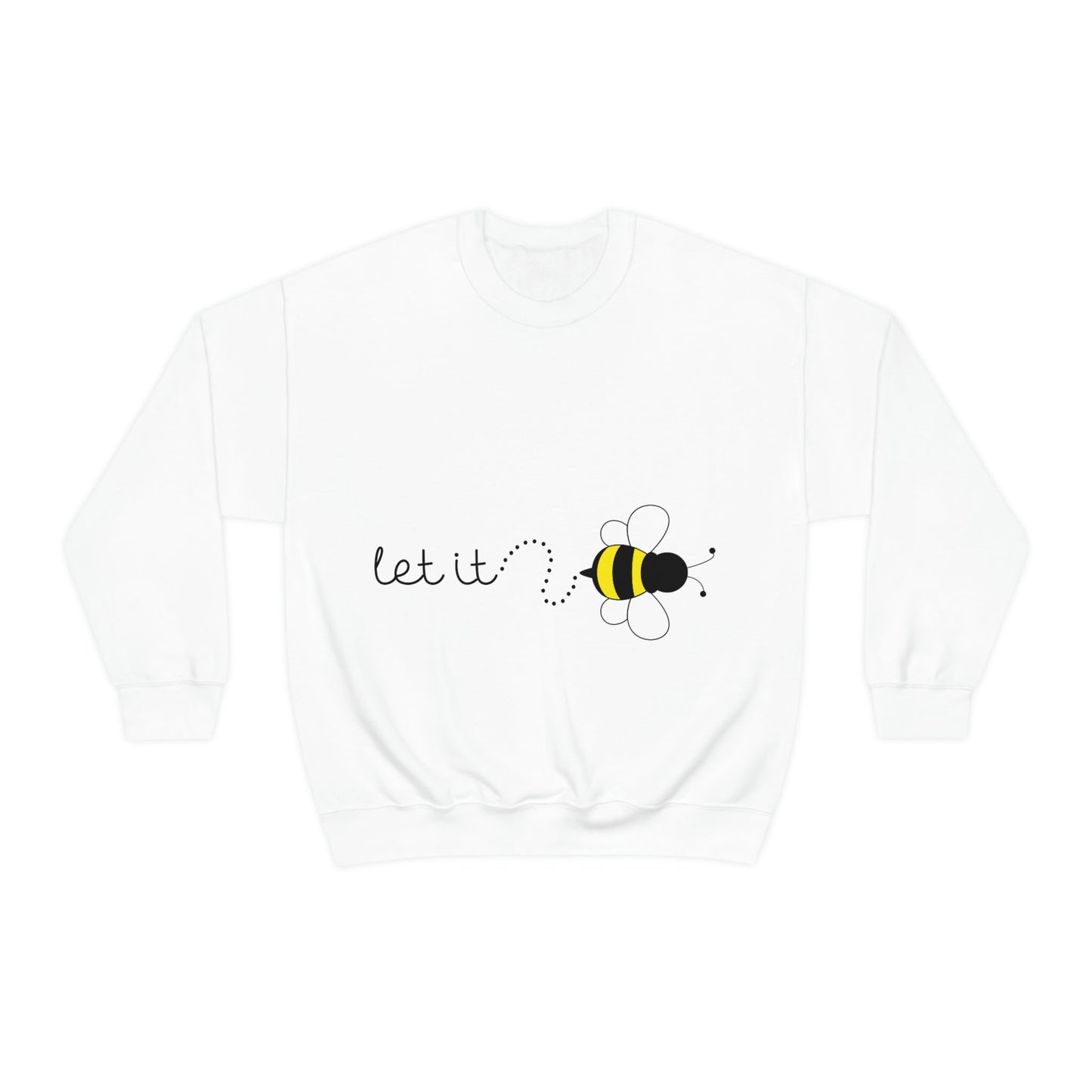 Let it Bee Positive Slogans Unisex Heavy Blend™ Crewneck Sweatshirt Ichaku [Perfect Gifts Selection]