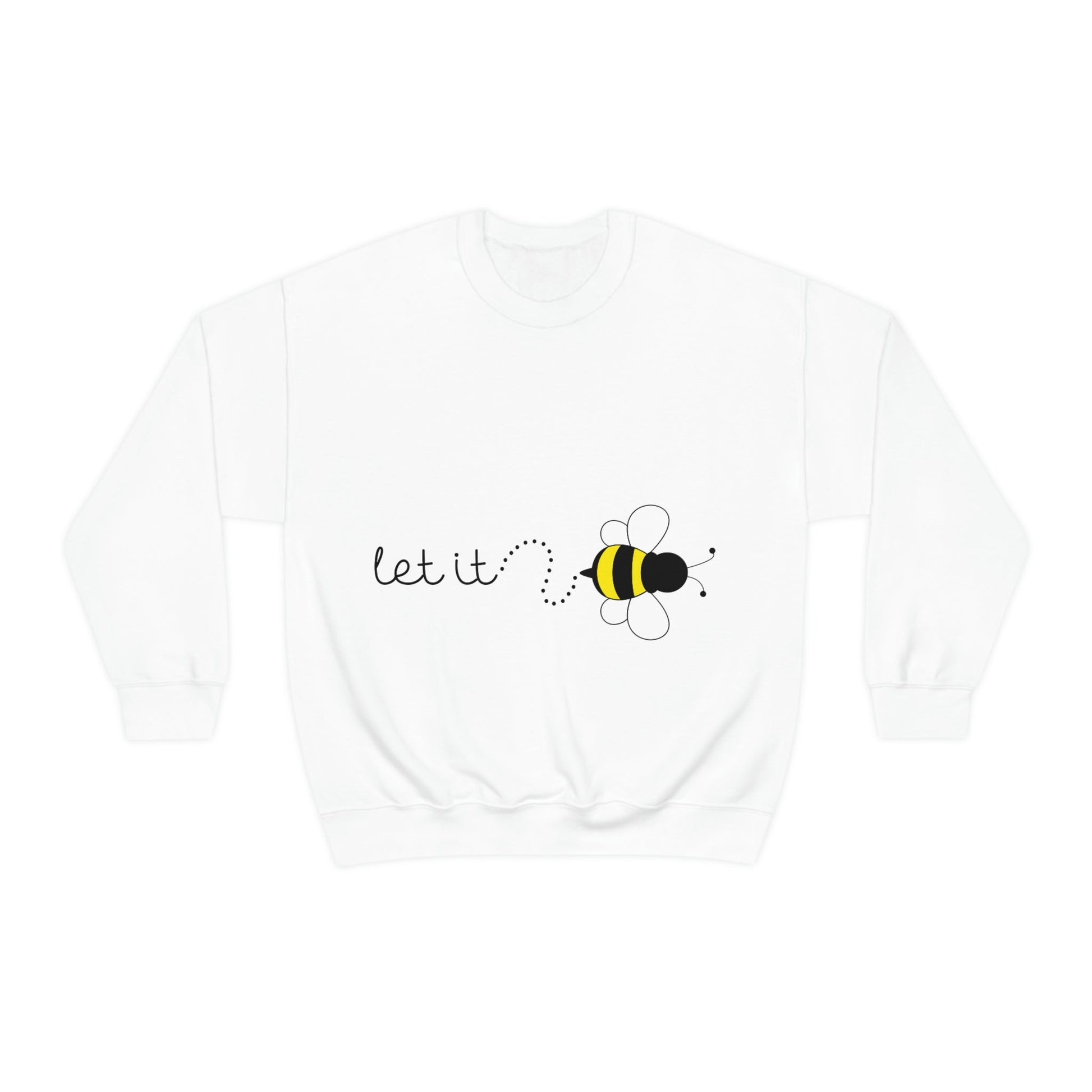 Let it Bee Positive Slogans Unisex Heavy Blend™ Crewneck Sweatshirt Ichaku [Perfect Gifts Selection]