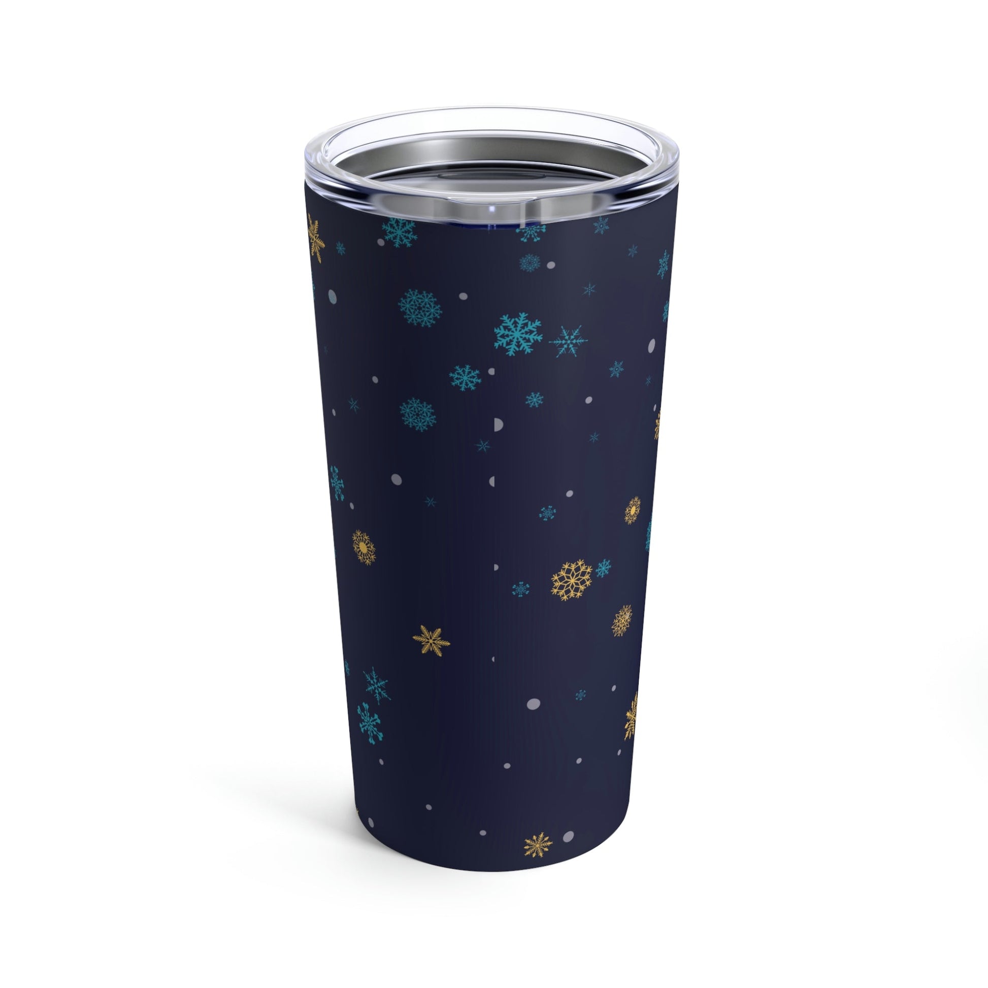 Let it Snow Pattern Christmas Typography Stainless Steel Hot or Cold Vacuum Tumbler 20oz Ichaku [Perfect Gifts Selection]