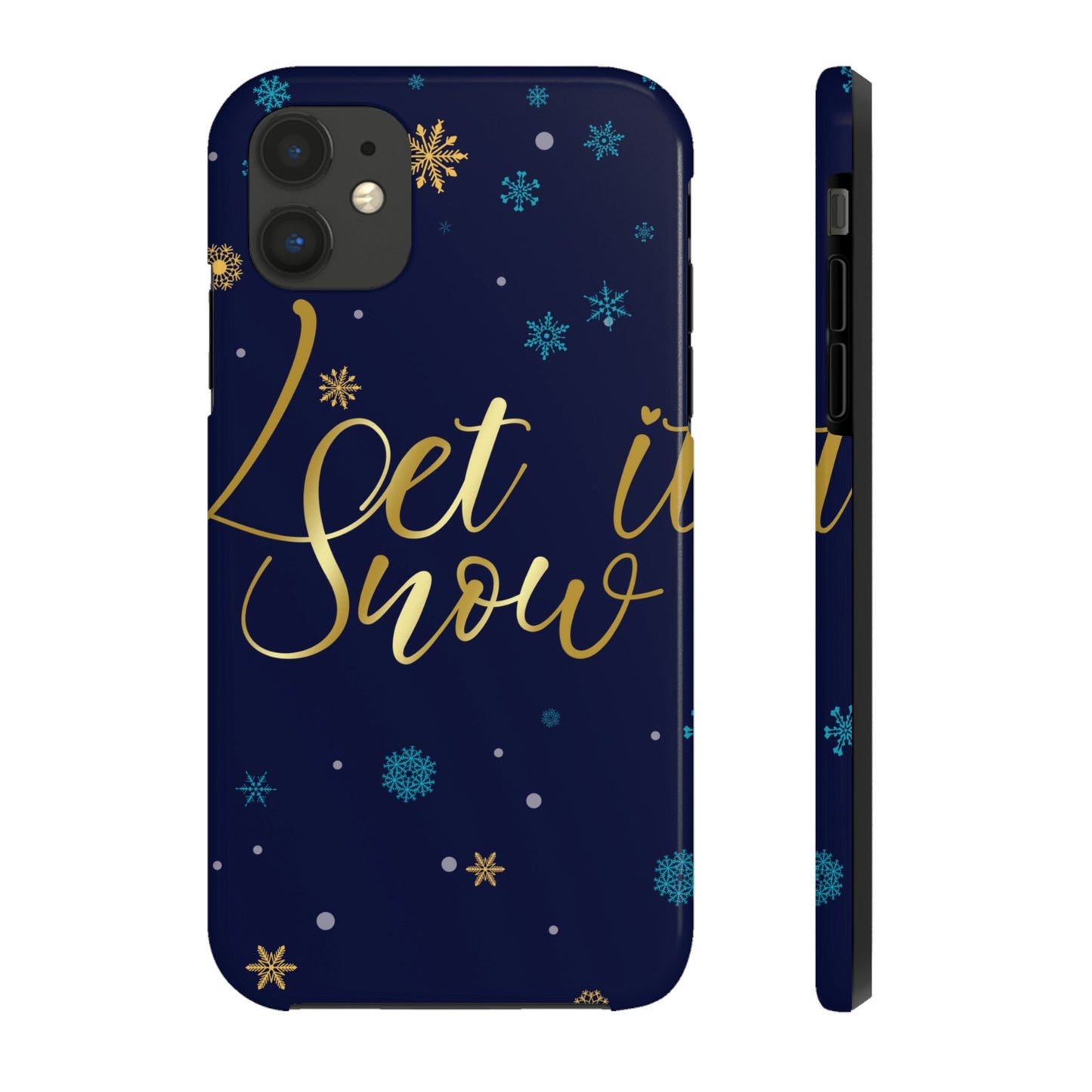 Let it Snow Pattern Christmas Typography Tough Phone Cases Case-Mate Ichaku [Perfect Gifts Selection]