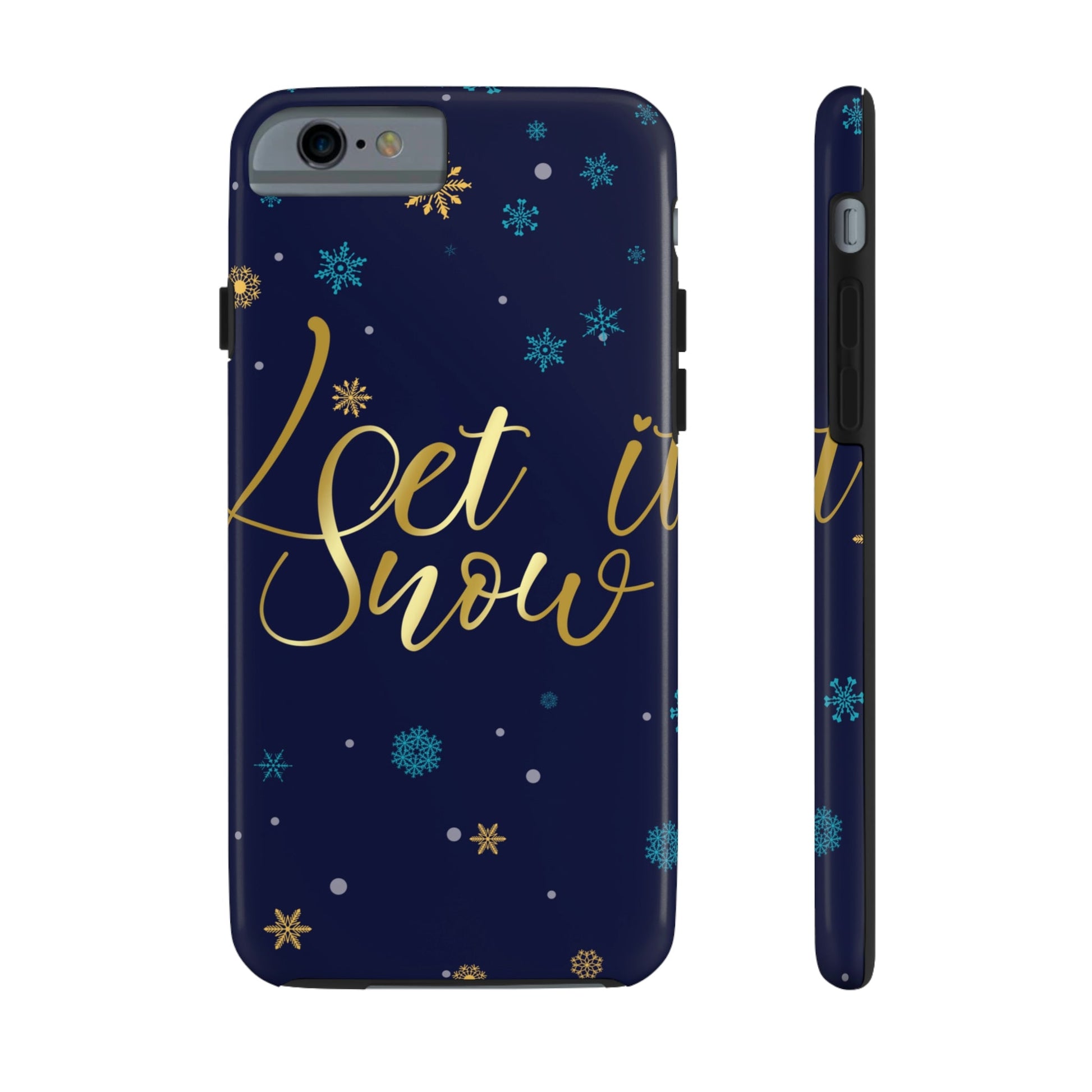 Let it Snow Pattern Christmas Typography Tough Phone Cases Case-Mate Ichaku [Perfect Gifts Selection]