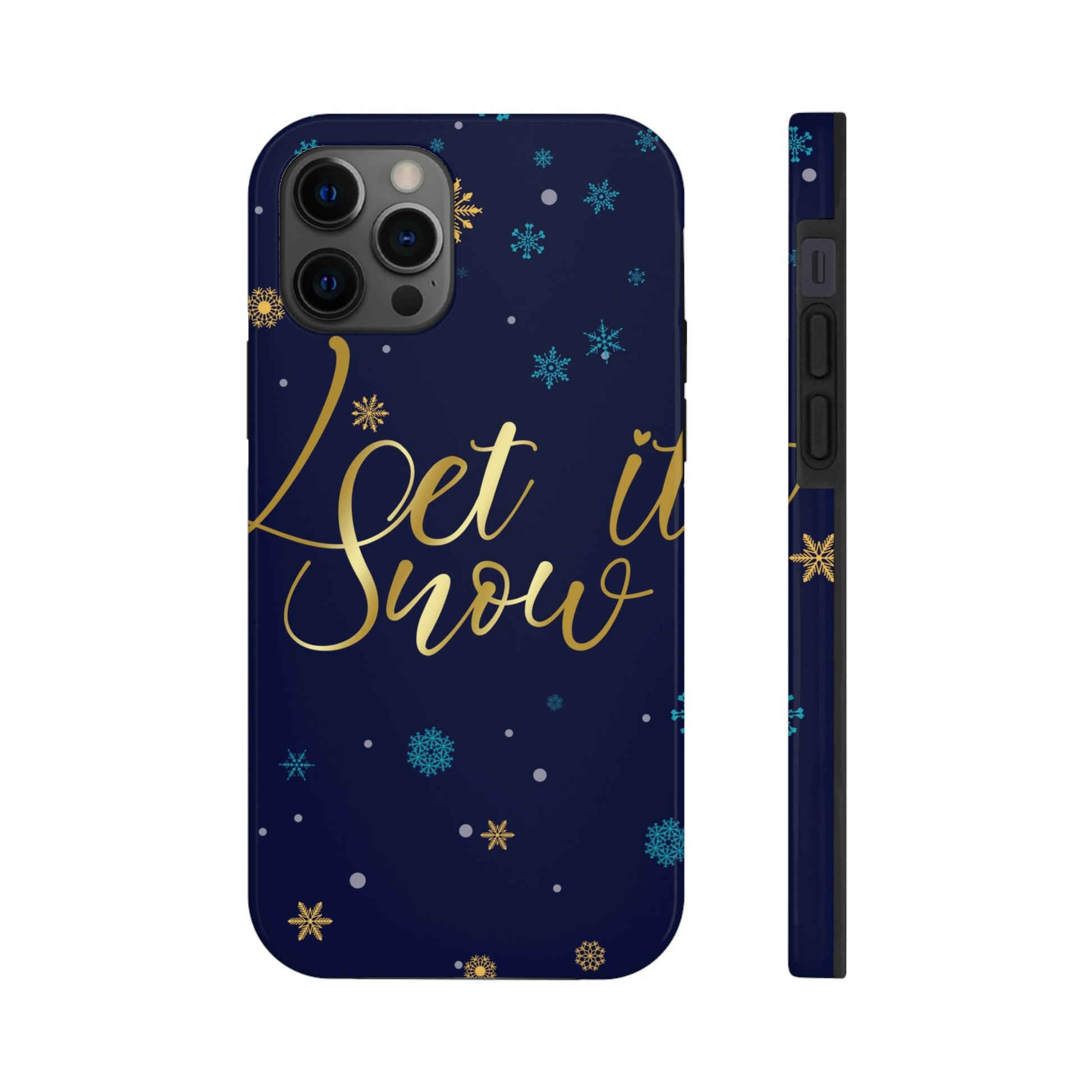 Let it Snow Pattern Christmas Typography Tough Phone Cases Case-Mate Ichaku [Perfect Gifts Selection]