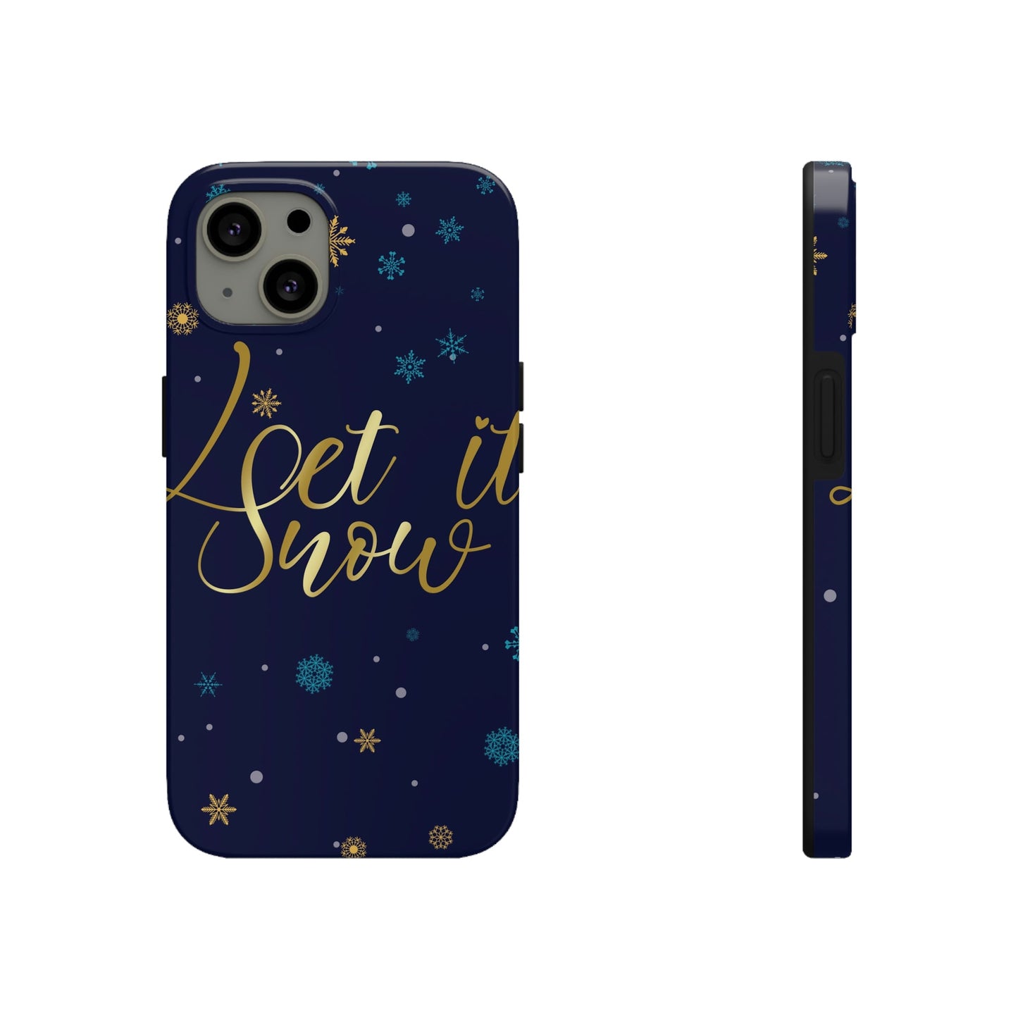 Let it Snow Pattern Christmas Typography Tough Phone Cases Case-Mate Ichaku [Perfect Gifts Selection]