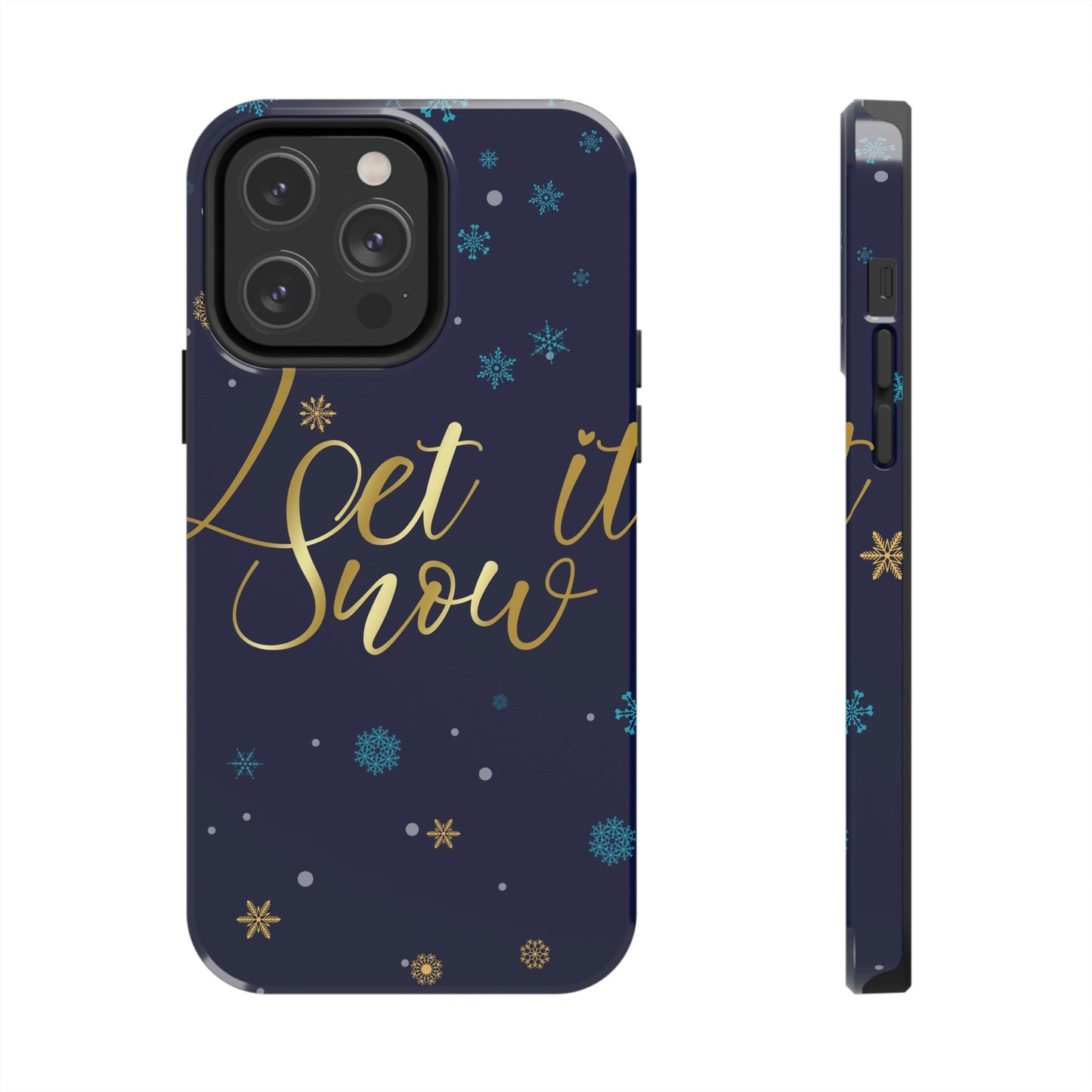 Let it Snow Pattern Christmas Typography Tough Phone Cases Case-Mate Ichaku [Perfect Gifts Selection]