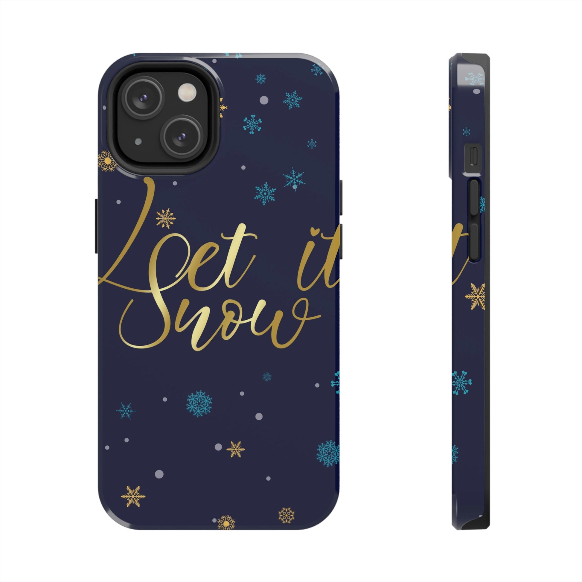 Let it Snow Pattern Christmas Typography Tough Phone Cases Case-Mate Ichaku [Perfect Gifts Selection]