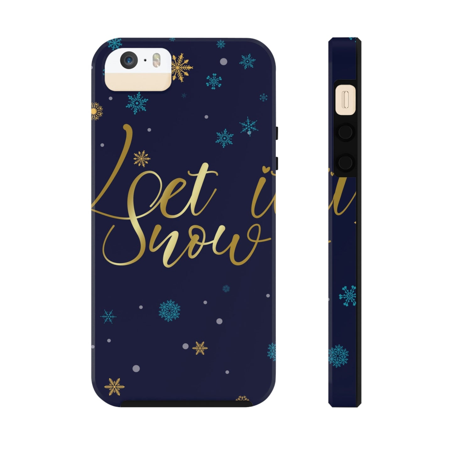 Let it Snow Pattern Christmas Typography Tough Phone Cases Case-Mate Ichaku [Perfect Gifts Selection]