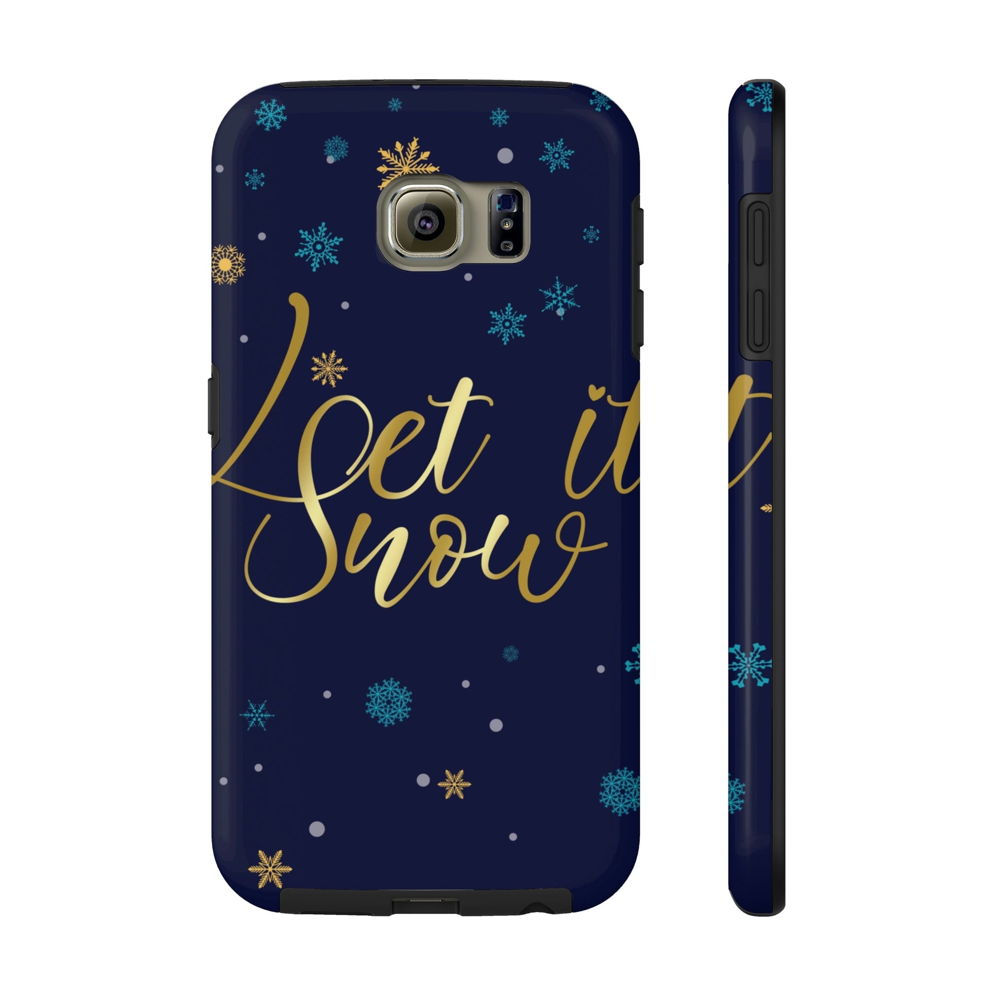 Let it Snow Pattern Christmas Typography Tough Phone Cases Case-Mate Ichaku [Perfect Gifts Selection]