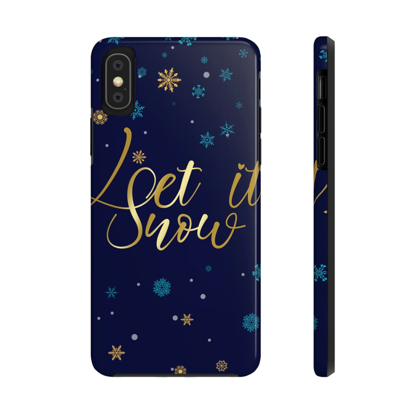 Let it Snow Pattern Christmas Typography Tough Phone Cases Case-Mate Ichaku [Perfect Gifts Selection]