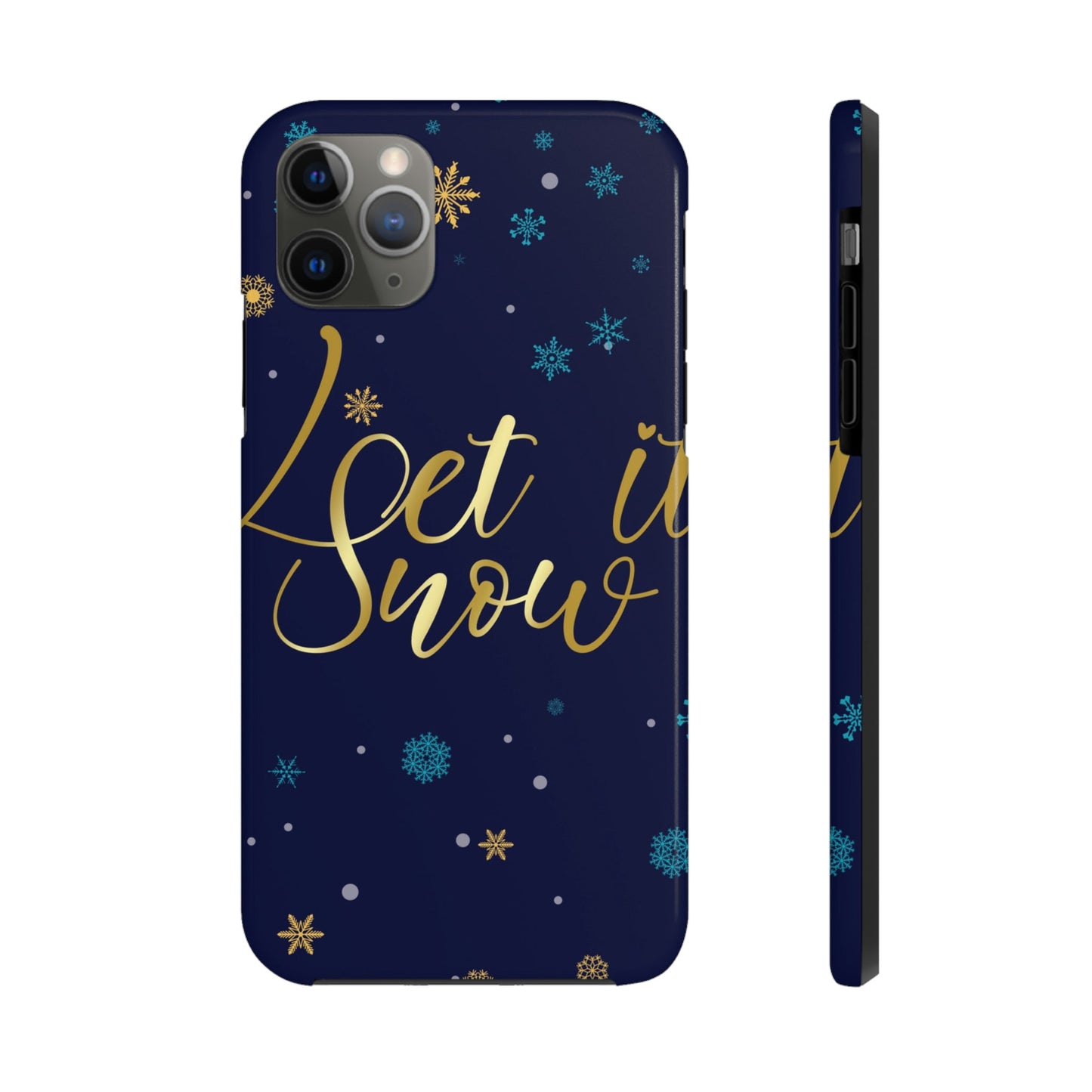 Let it Snow Pattern Christmas Typography Tough Phone Cases Case-Mate Ichaku [Perfect Gifts Selection]