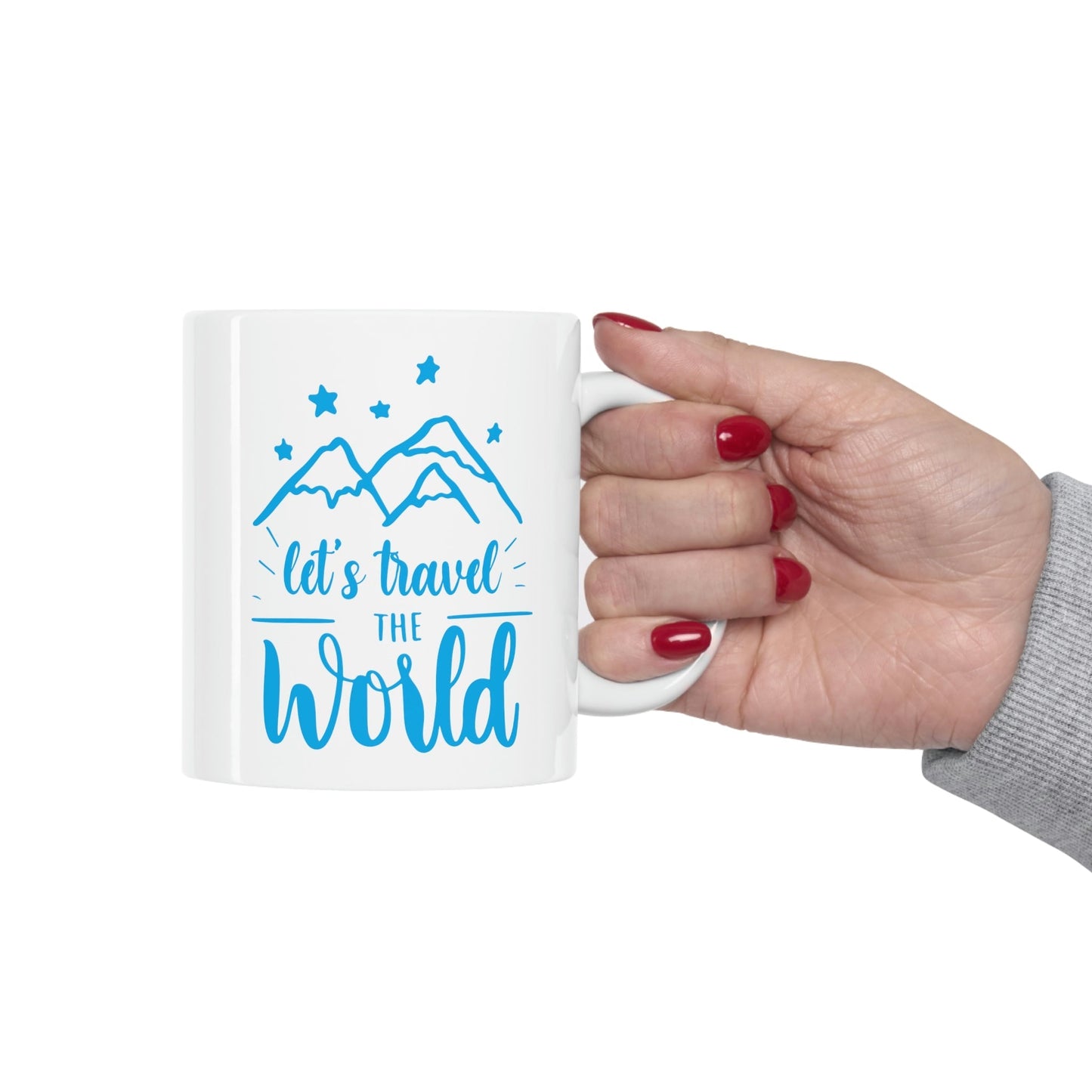 Let`s Travel the World Vacation Landscape Explore Ceramic Mug 11oz Ichaku [Perfect Gifts Selection]