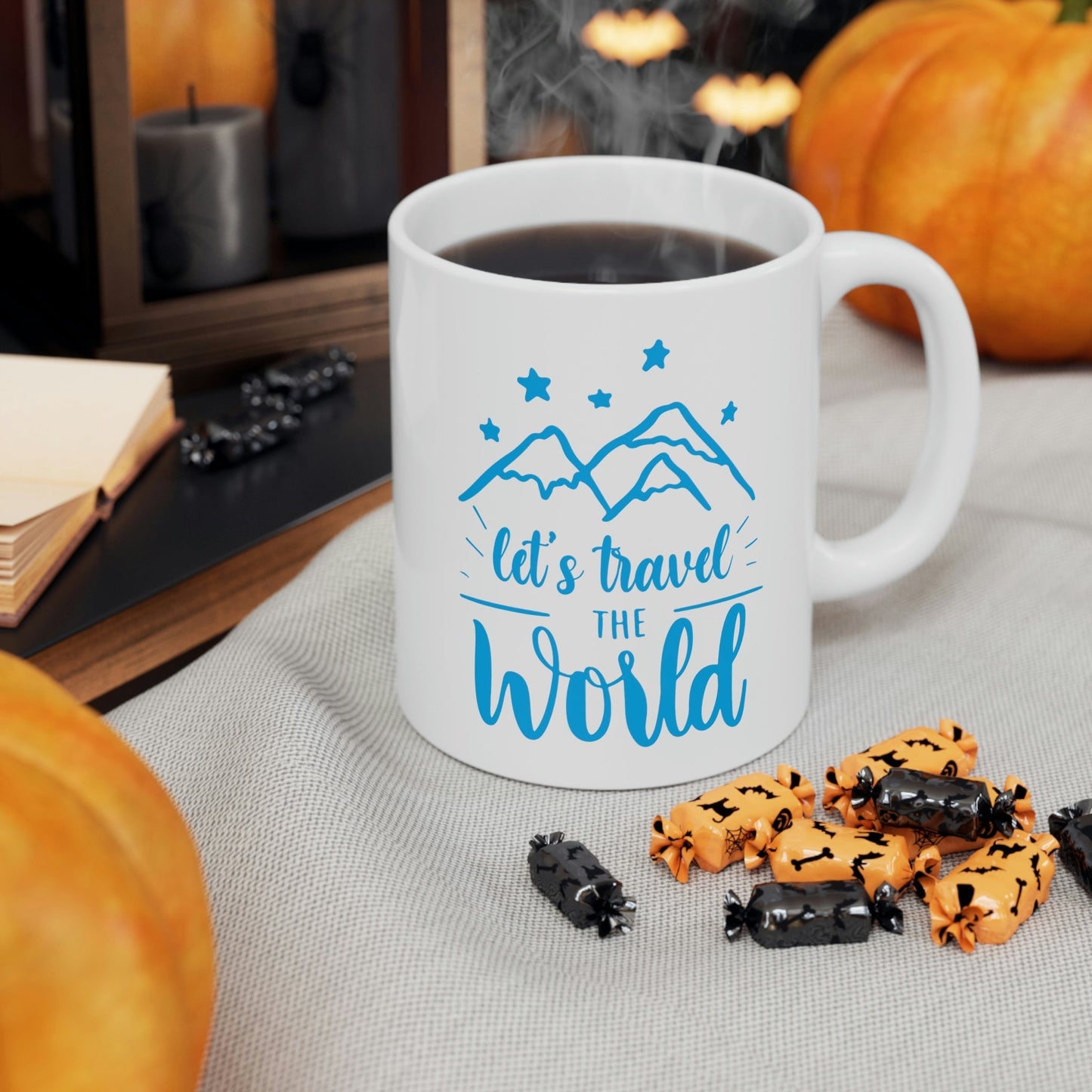 Let`s Travel the World Vacation Landscape Explore Ceramic Mug 11oz Ichaku [Perfect Gifts Selection]