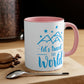 Let`s Travel the World Vacation Landscape Explore Classic Accent Coffee Mug 11oz Ichaku [Perfect Gifts Selection]