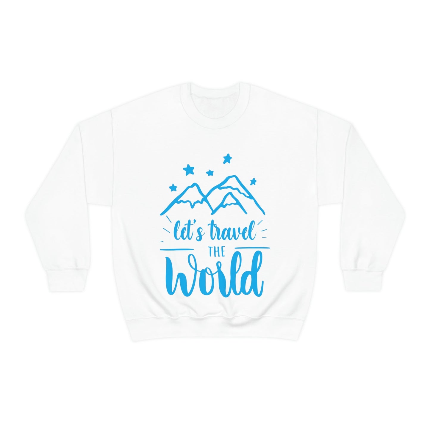 Let`s Travel the World Vacation Landscape Explore Unisex Heavy Blend™ Crewneck Sweatshirt Ichaku [Perfect Gifts Selection]