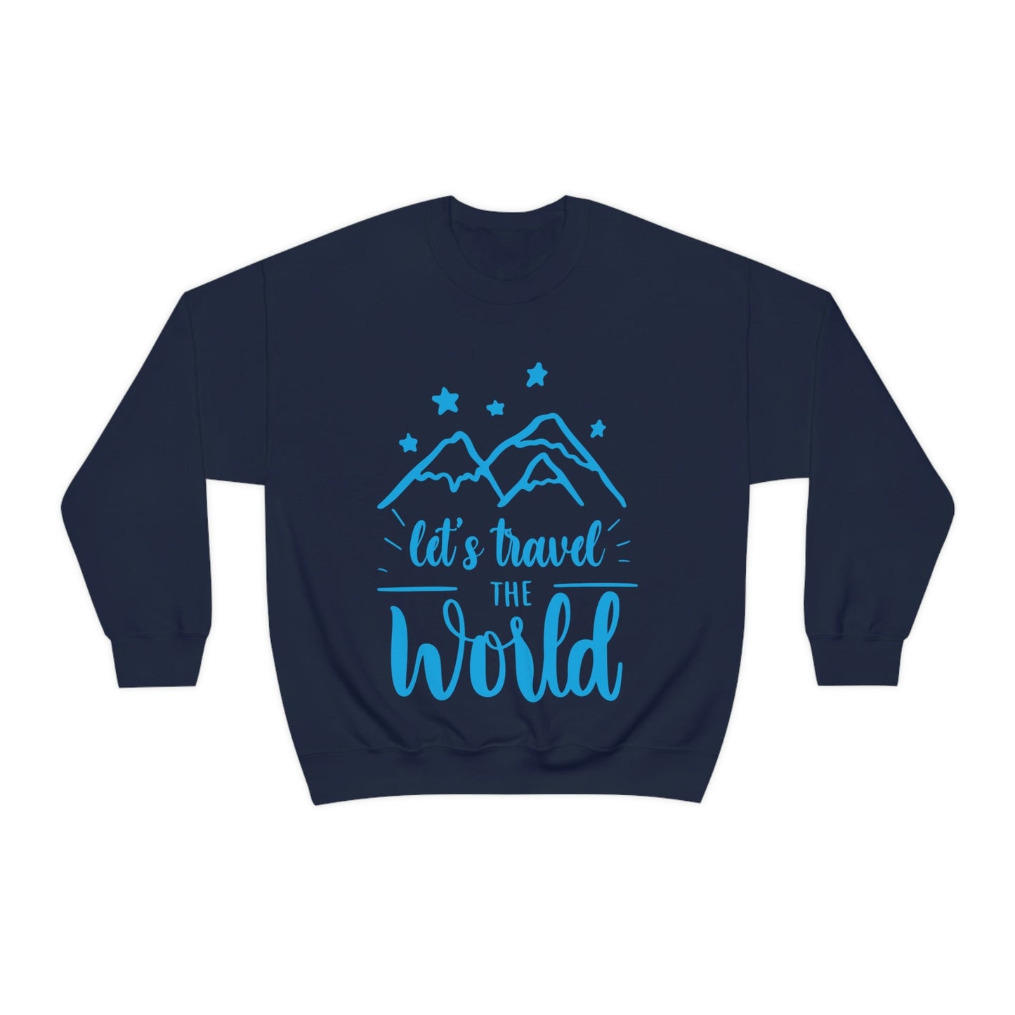 Let`s Travel the World Vacation Landscape Explore Unisex Heavy Blend™ Crewneck Sweatshirt Ichaku [Perfect Gifts Selection]