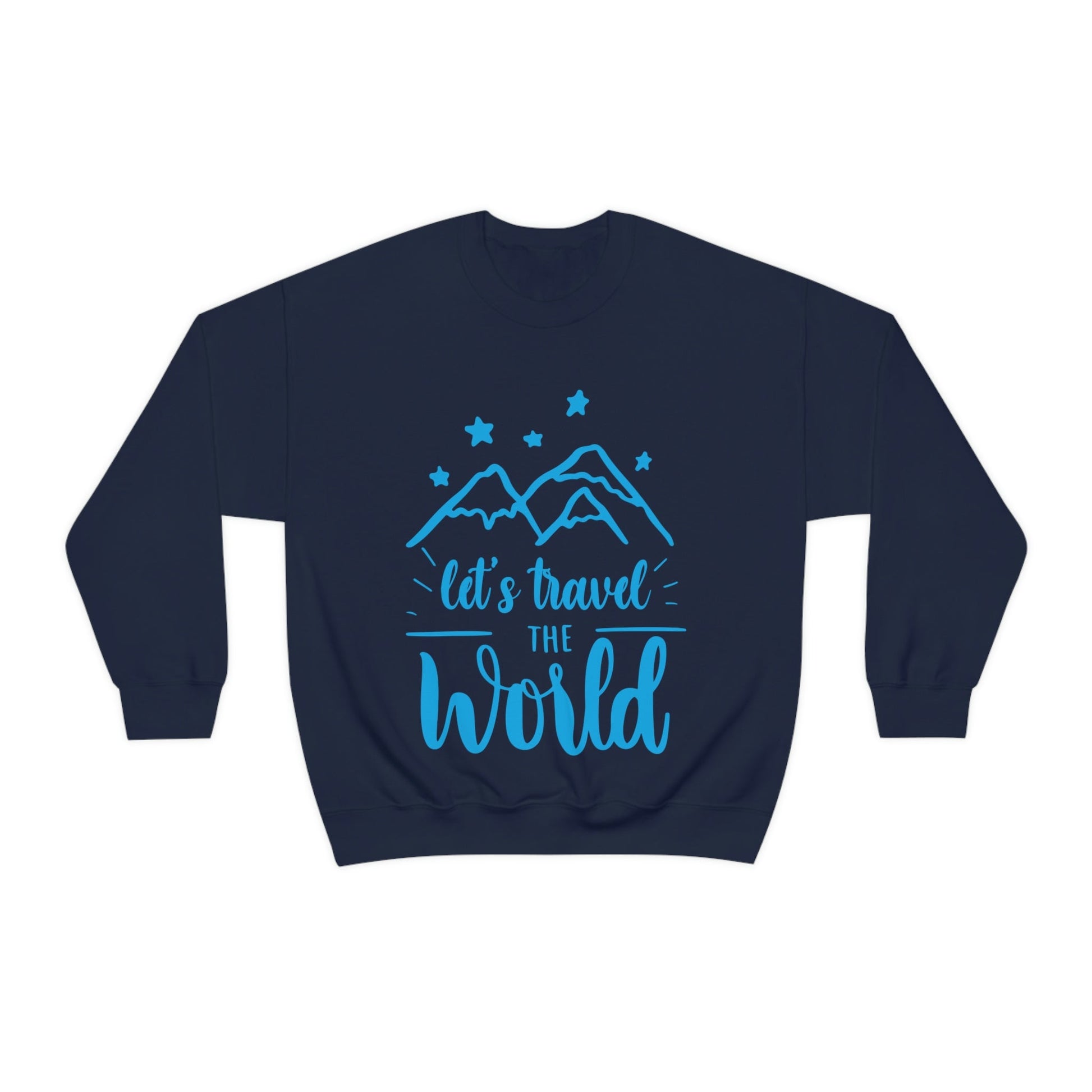 Let`s Travel the World Vacation Landscape Explore Unisex Heavy Blend™ Crewneck Sweatshirt Ichaku [Perfect Gifts Selection]