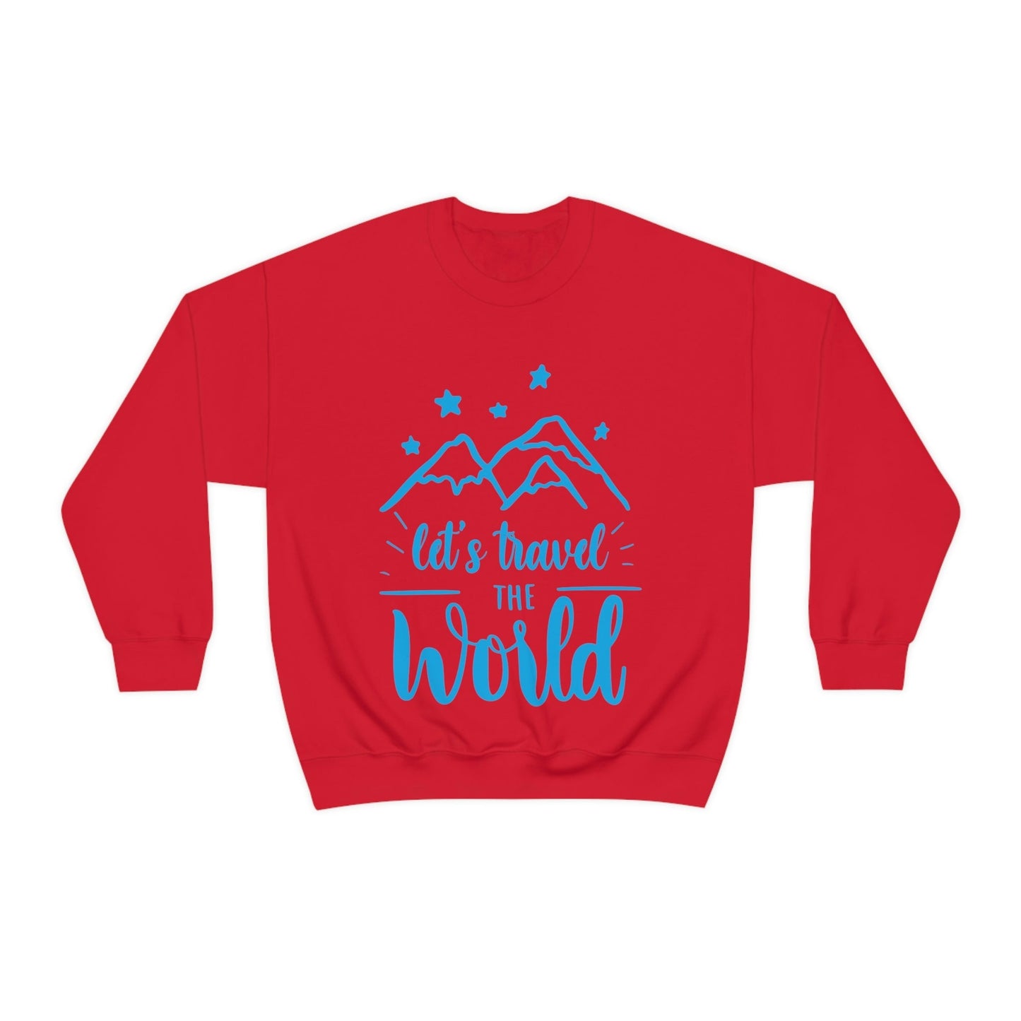 Let`s Travel the World Vacation Landscape Explore Unisex Heavy Blend™ Crewneck Sweatshirt Ichaku [Perfect Gifts Selection]