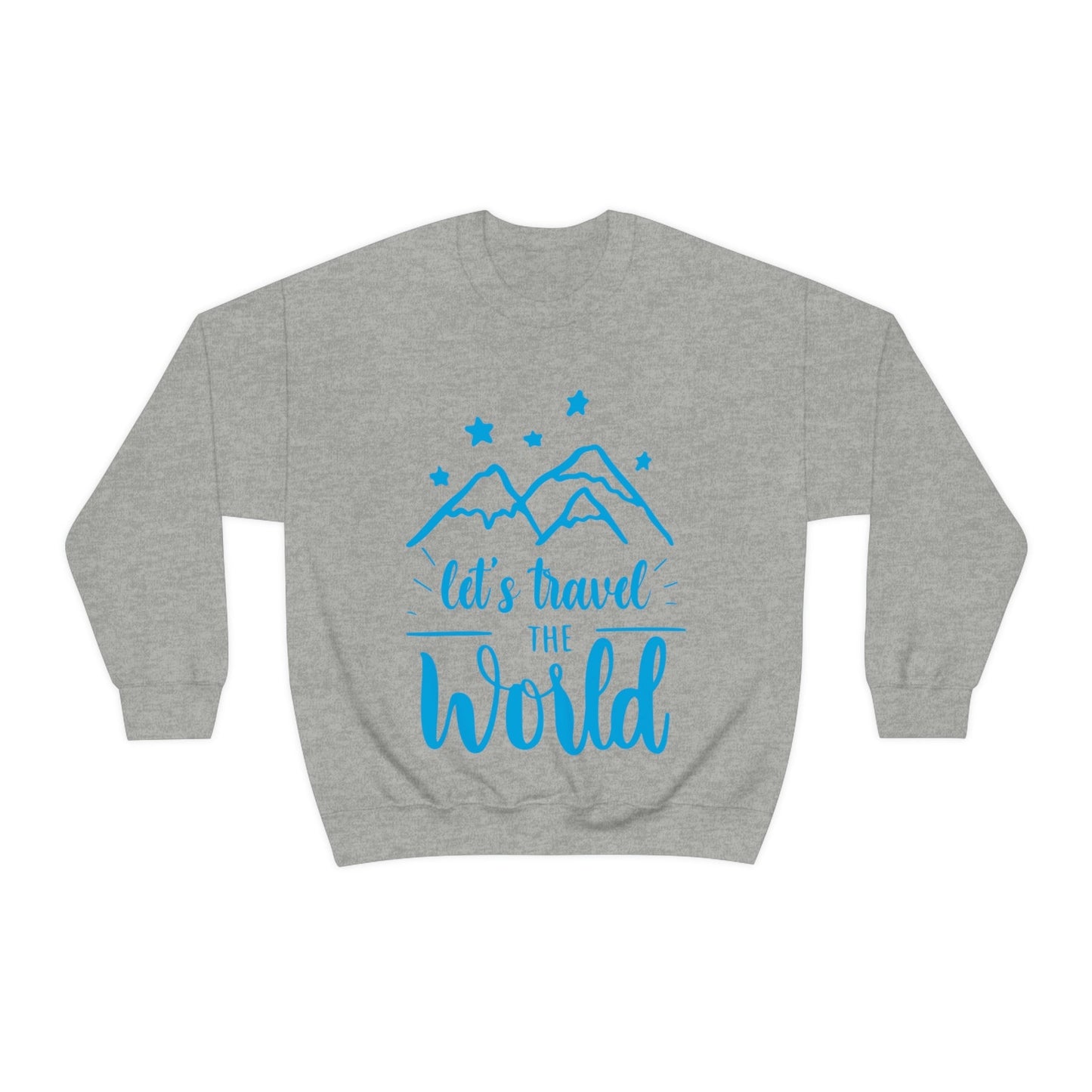 Let`s Travel the World Vacation Landscape Explore Unisex Heavy Blend™ Crewneck Sweatshirt Ichaku [Perfect Gifts Selection]