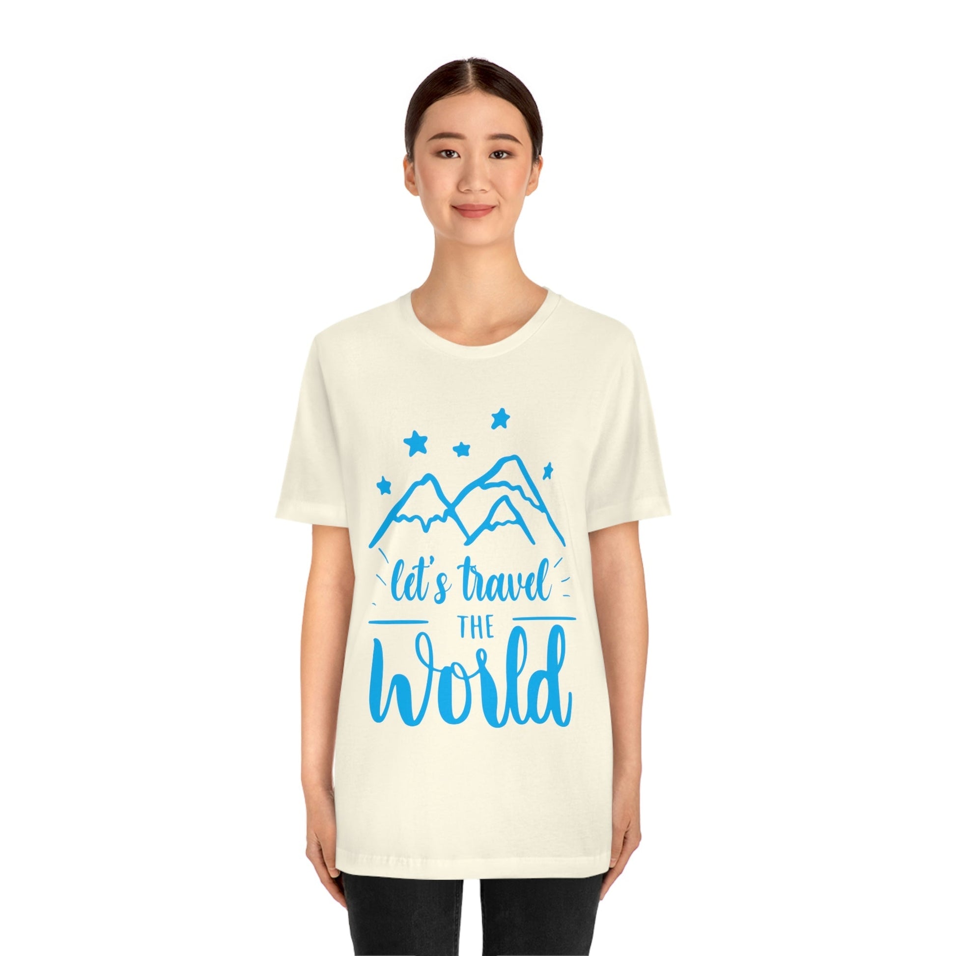 Let`s Travel the World Vacation Landscape Explore Unisex Jersey Short Sleeve T-Shirt Ichaku [Perfect Gifts Selection]