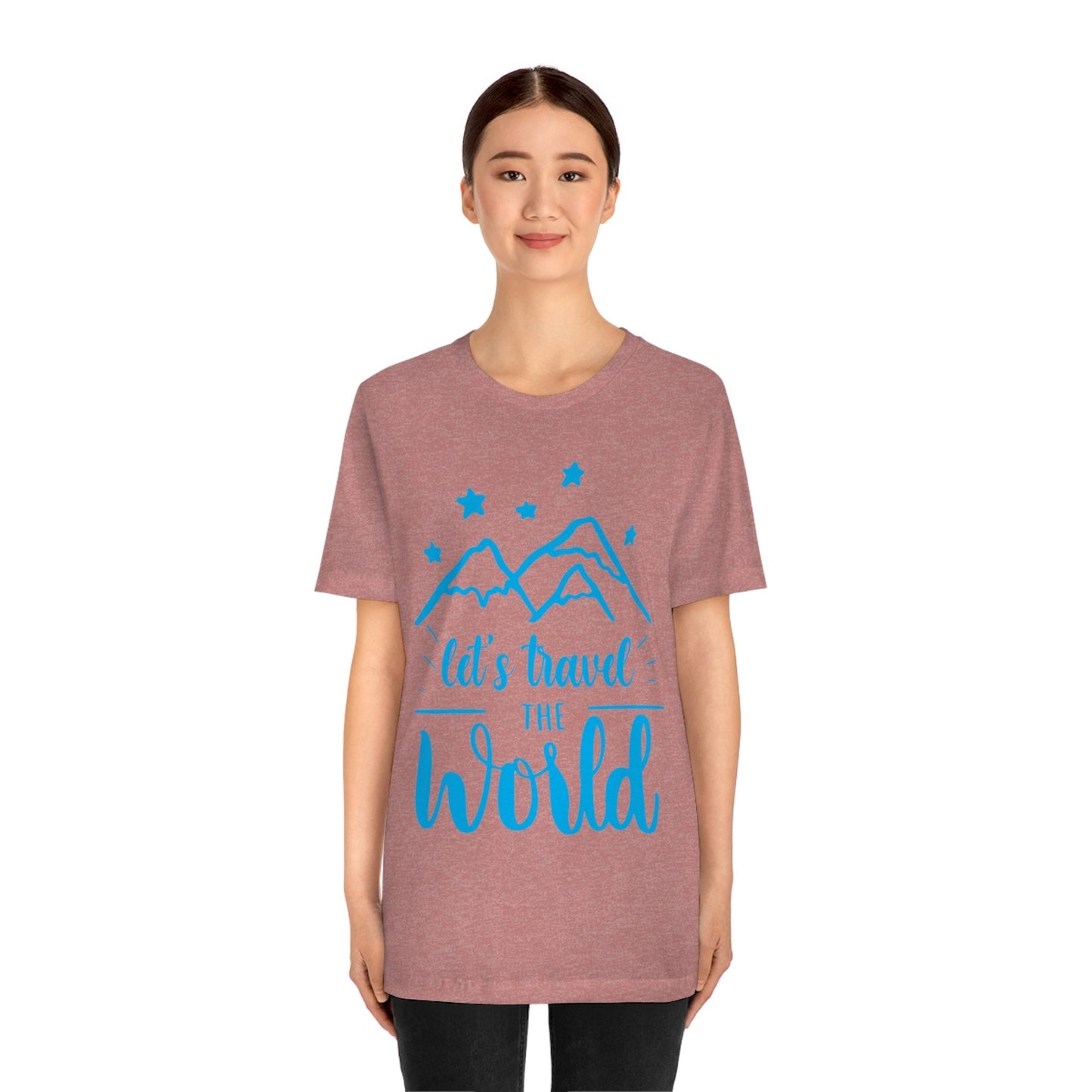 Let`s Travel the World Vacation Landscape Explore Unisex Jersey Short Sleeve T-Shirt Ichaku [Perfect Gifts Selection]