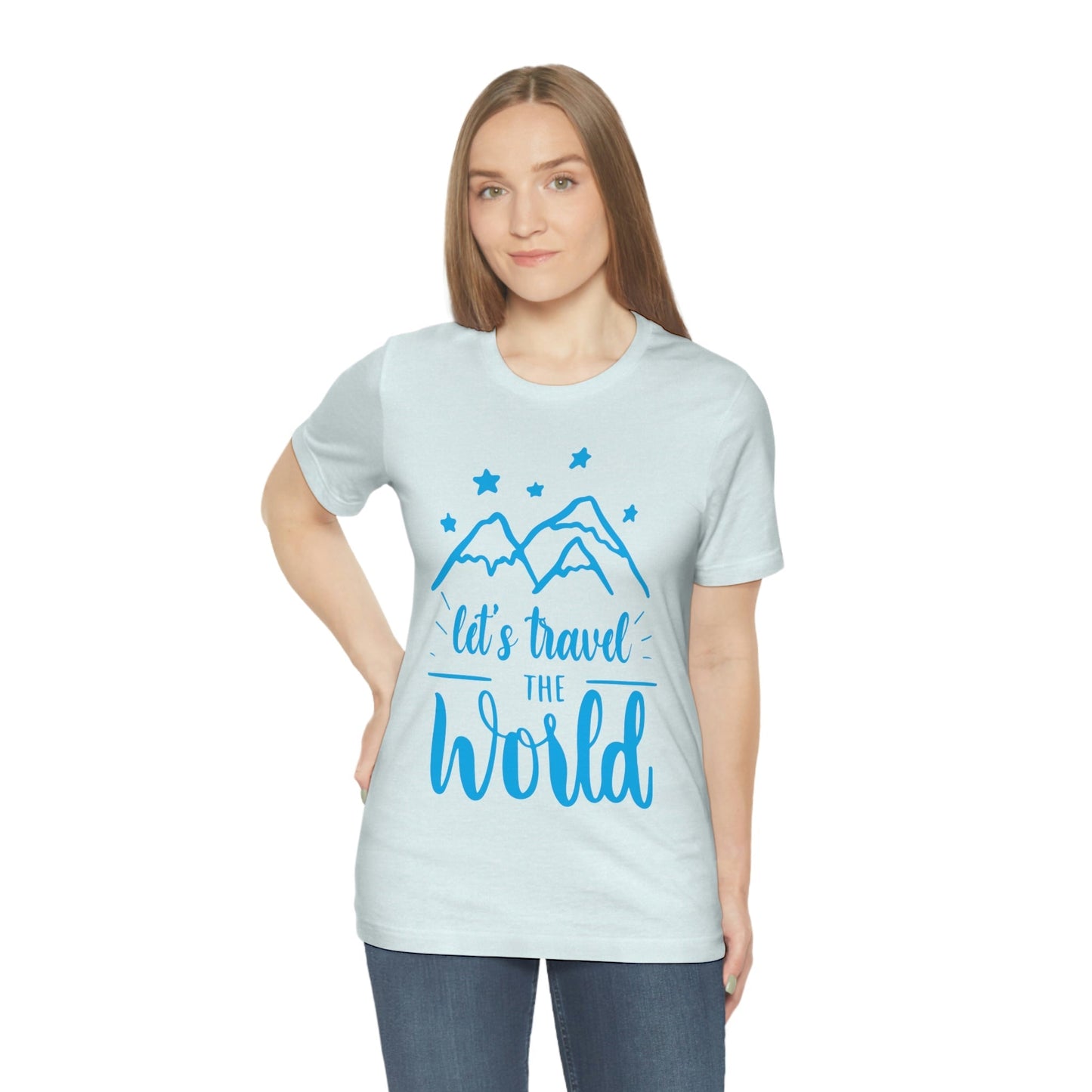 Let`s Travel the World Vacation Landscape Explore Unisex Jersey Short Sleeve T-Shirt Ichaku [Perfect Gifts Selection]