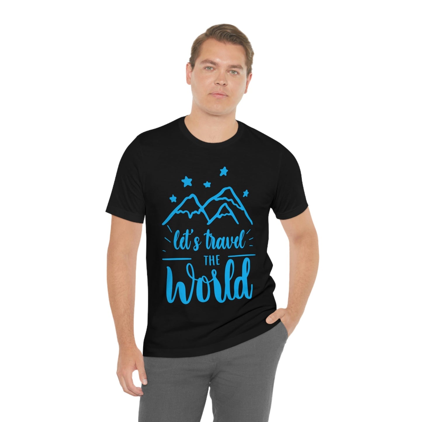 Let`s Travel the World Vacation Landscape Explore Unisex Jersey Short Sleeve T-Shirt Ichaku [Perfect Gifts Selection]