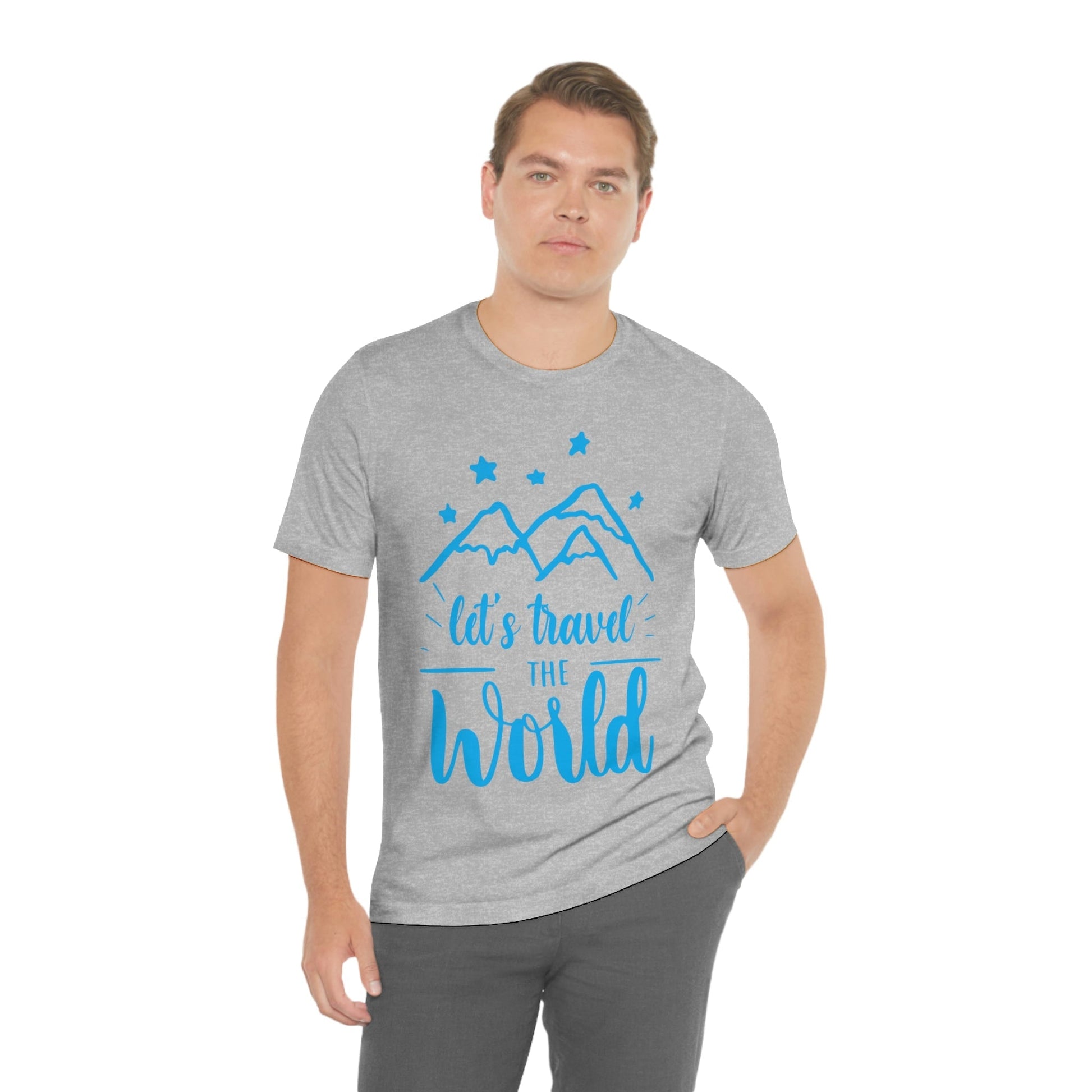 Let`s Travel the World Vacation Landscape Explore Unisex Jersey Short Sleeve T-Shirt Ichaku [Perfect Gifts Selection]