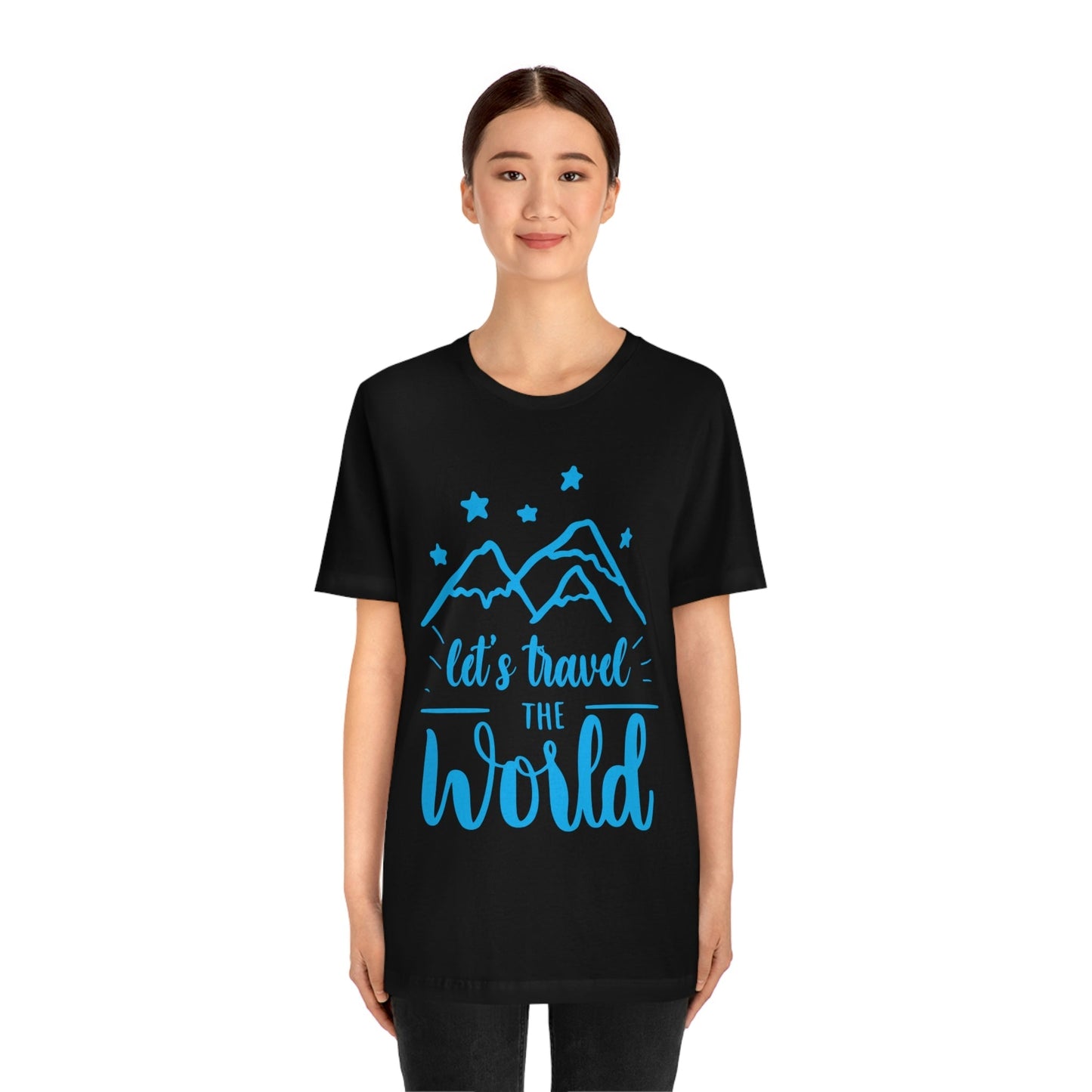 Let`s Travel the World Vacation Landscape Explore Unisex Jersey Short Sleeve T-Shirt Ichaku [Perfect Gifts Selection]