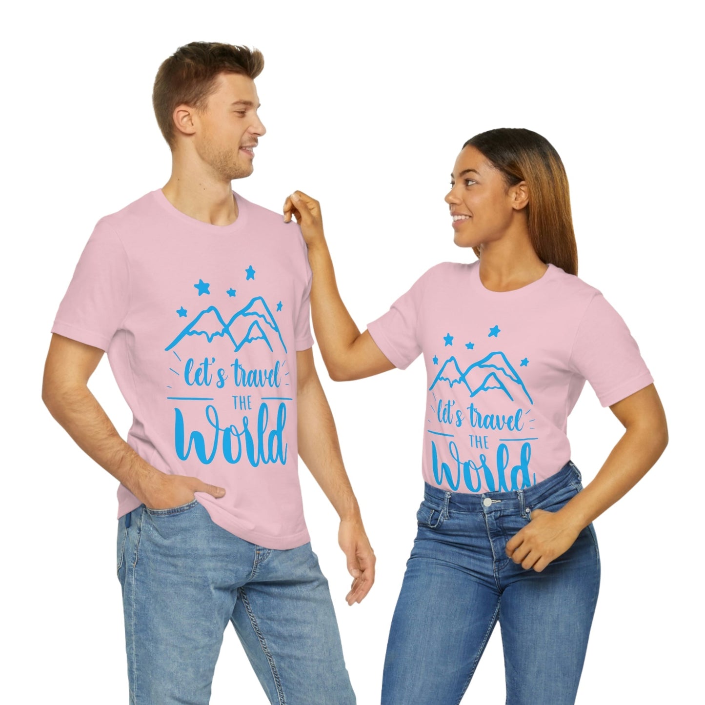 Let`s Travel the World Vacation Landscape Explore Unisex Jersey Short Sleeve T-Shirt Ichaku [Perfect Gifts Selection]