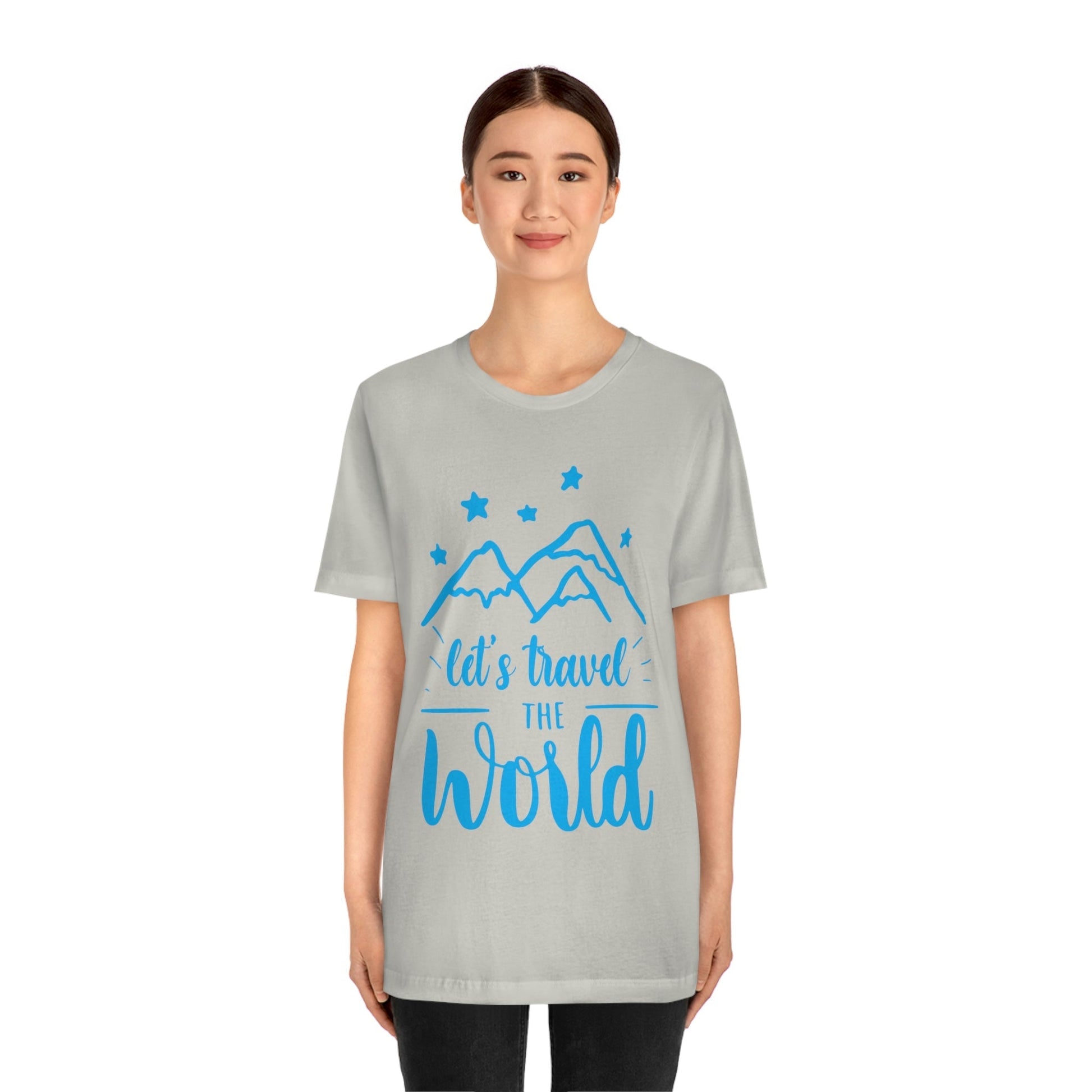 Let`s Travel the World Vacation Landscape Explore Unisex Jersey Short Sleeve T-Shirt Ichaku [Perfect Gifts Selection]