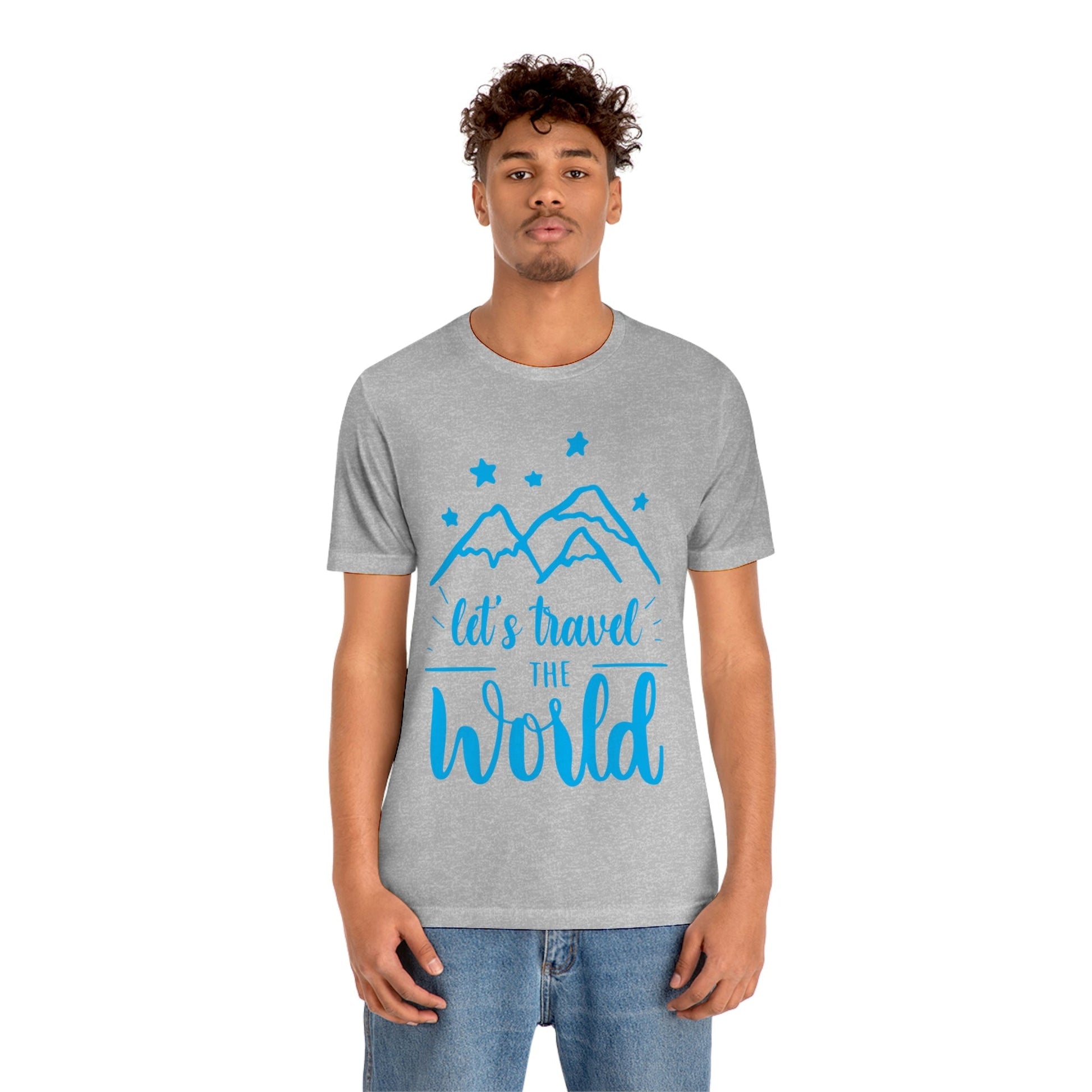 Let`s Travel the World Vacation Landscape Explore Unisex Jersey Short Sleeve T-Shirt Ichaku [Perfect Gifts Selection]