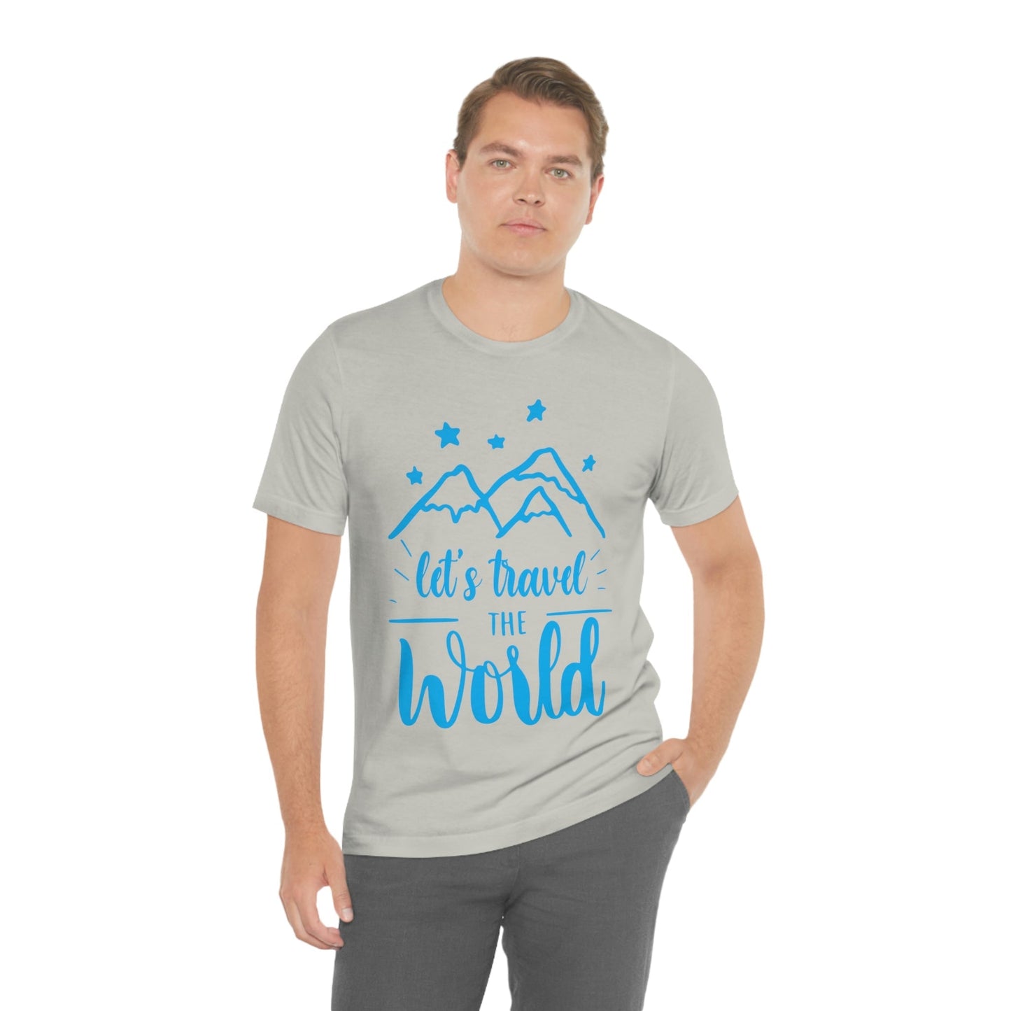 Let`s Travel the World Vacation Landscape Explore Unisex Jersey Short Sleeve T-Shirt Ichaku [Perfect Gifts Selection]