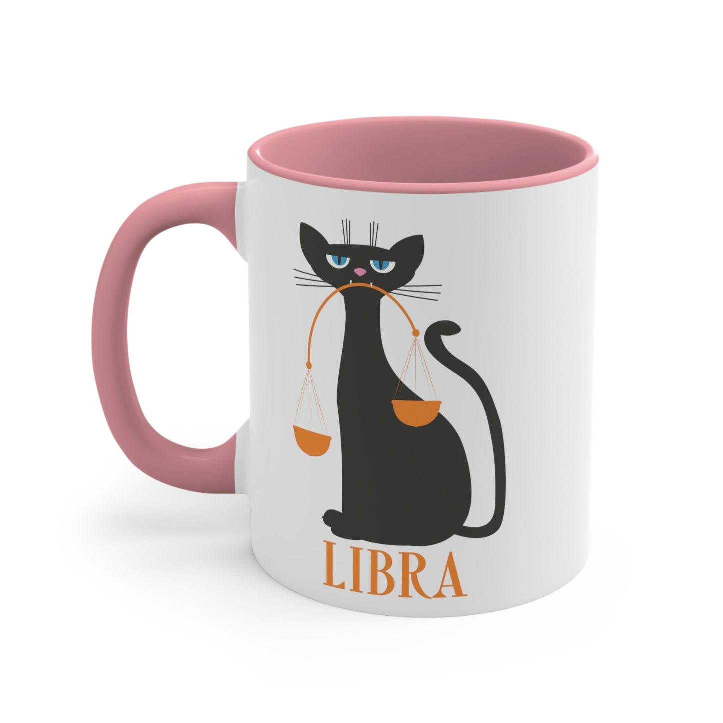 Libra Cat Zodiac Sign Classic Accent Coffee Mug 11oz Ichaku [Perfect Gifts Selection]
