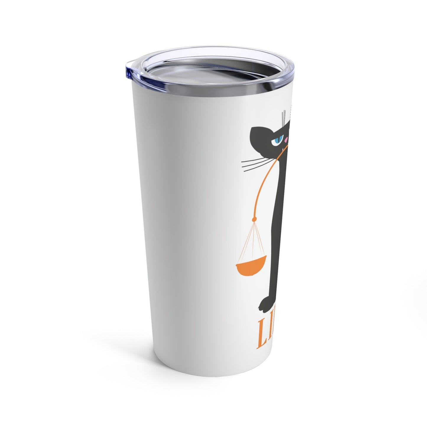 Libra Cat Zodiac Sign Stainless Steel Hot or Cold Vacuum Tumbler 20oz Ichaku [Perfect Gifts Selection]