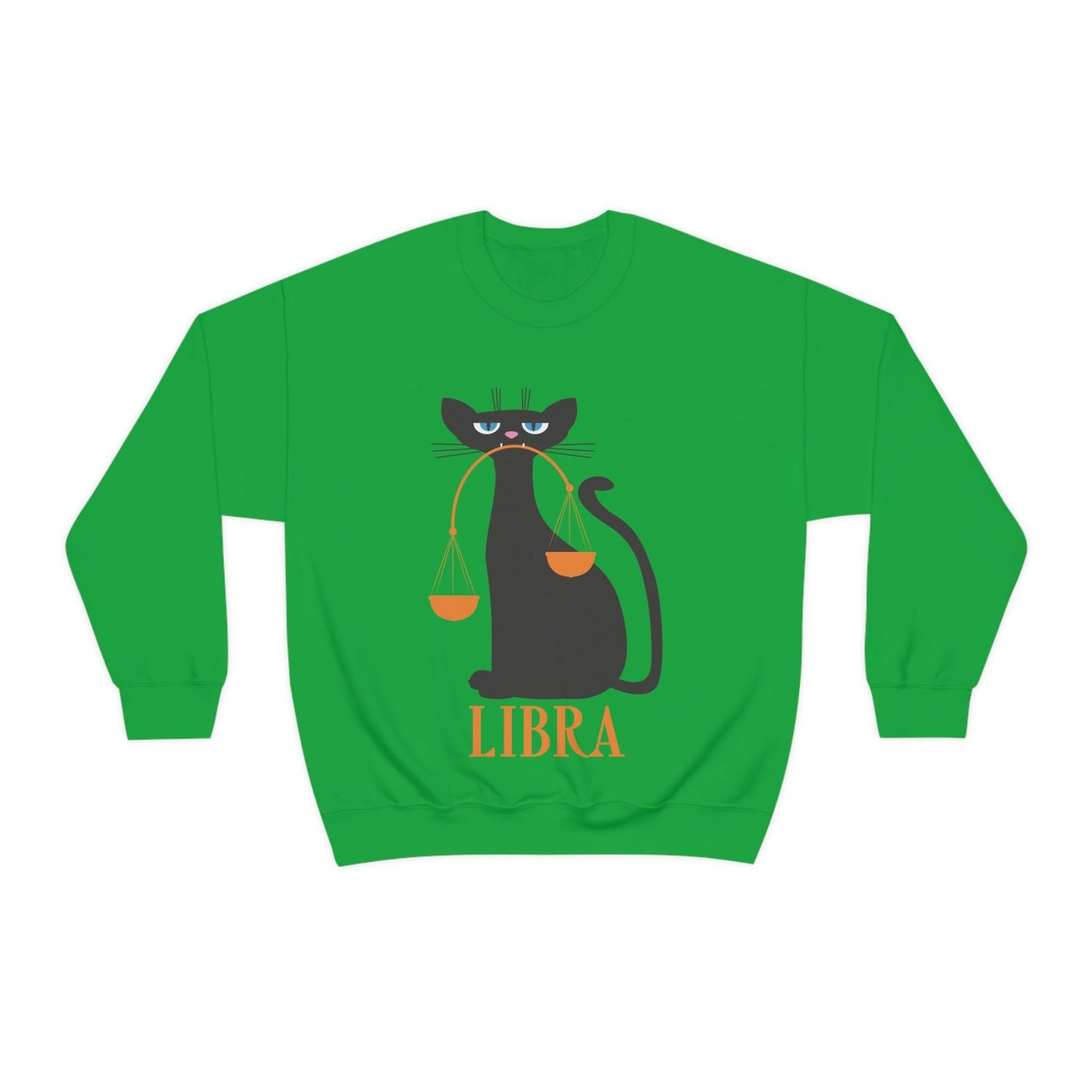 Libra Cat Zodiac Sign Unisex Heavy Blend™ Crewneck Sweatshirt Ichaku [Perfect Gifts Selection]