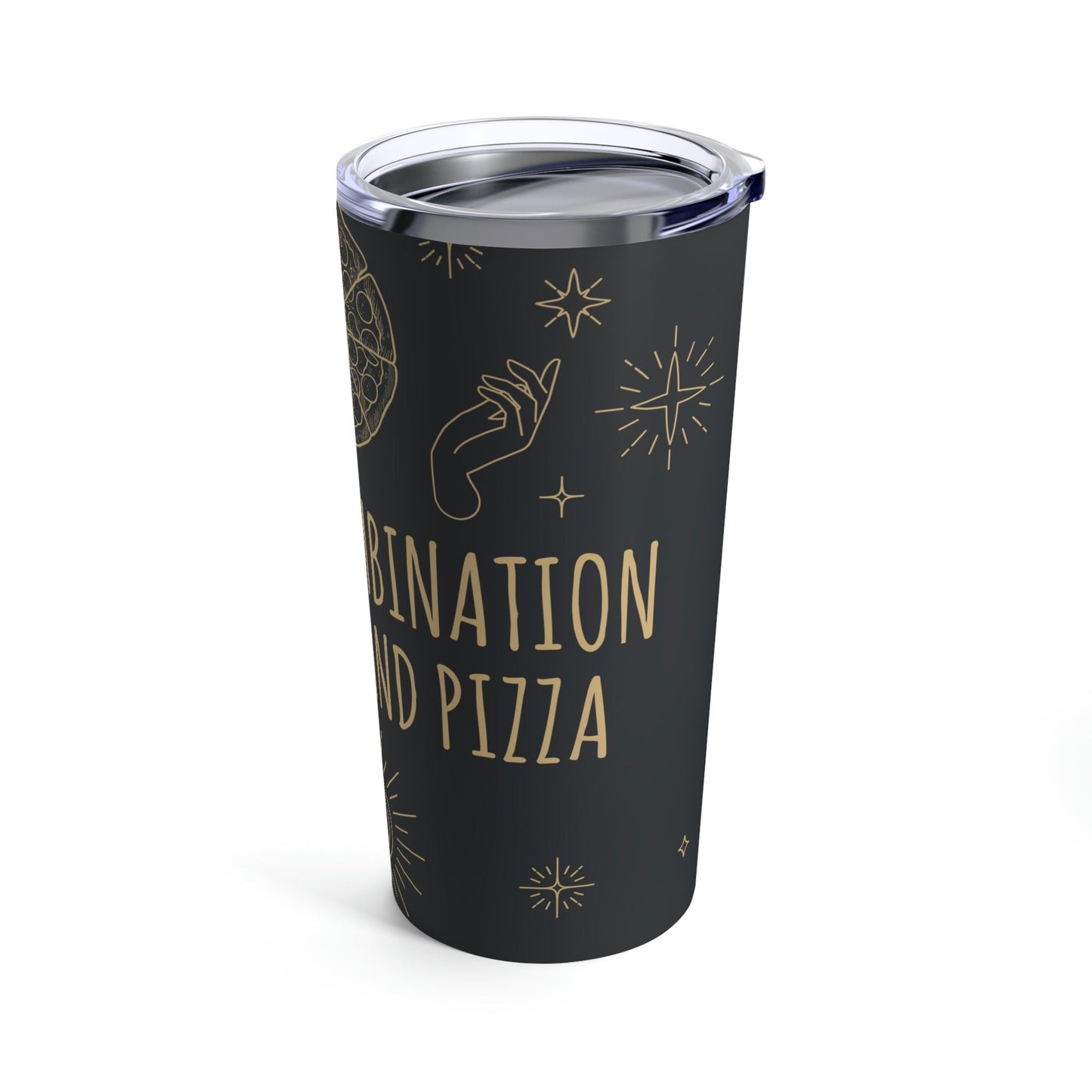 Life Is A Combination Of Magic And Pizza Love Funny Quotes Stainless Steel Hot or Cold Vacuum Tumbler 20oz Ichaku [Perfect Gifts Selection]