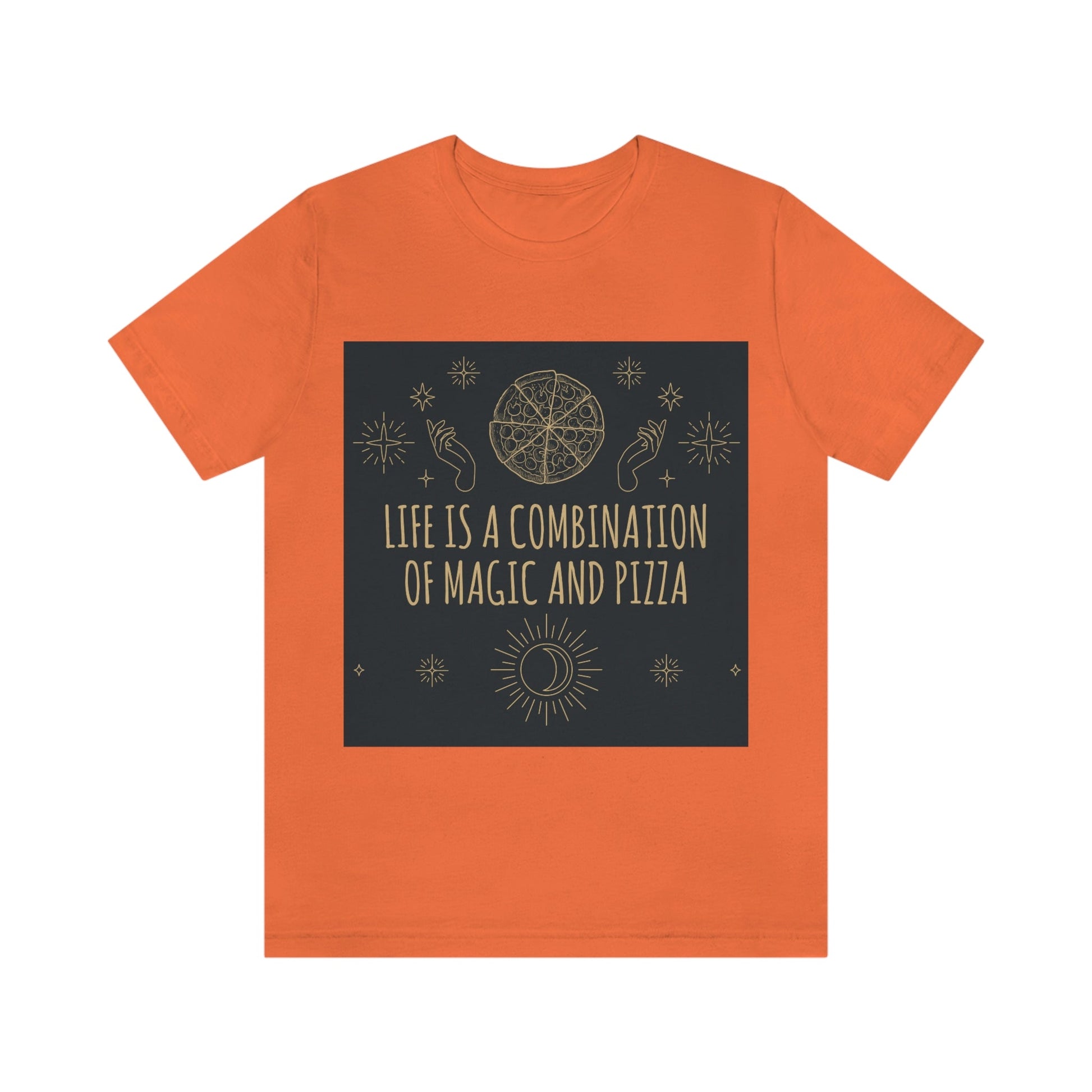 Life Is A Combination Of Magic And Pizza Love Funny Quotes Unisex Jersey Short Sleeve T-Shirt Ichaku [Perfect Gifts Selection]