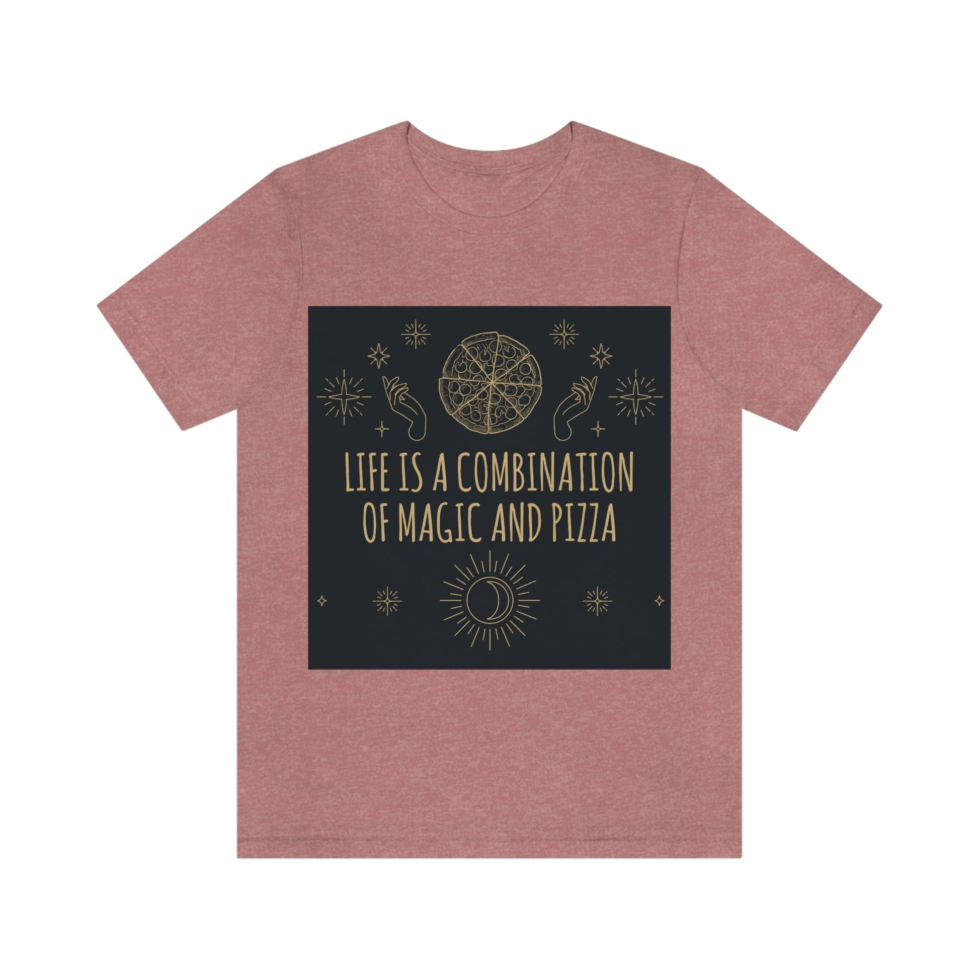 Life Is A Combination Of Magic And Pizza Love Funny Quotes Unisex Jersey Short Sleeve T-Shirt Ichaku [Perfect Gifts Selection]