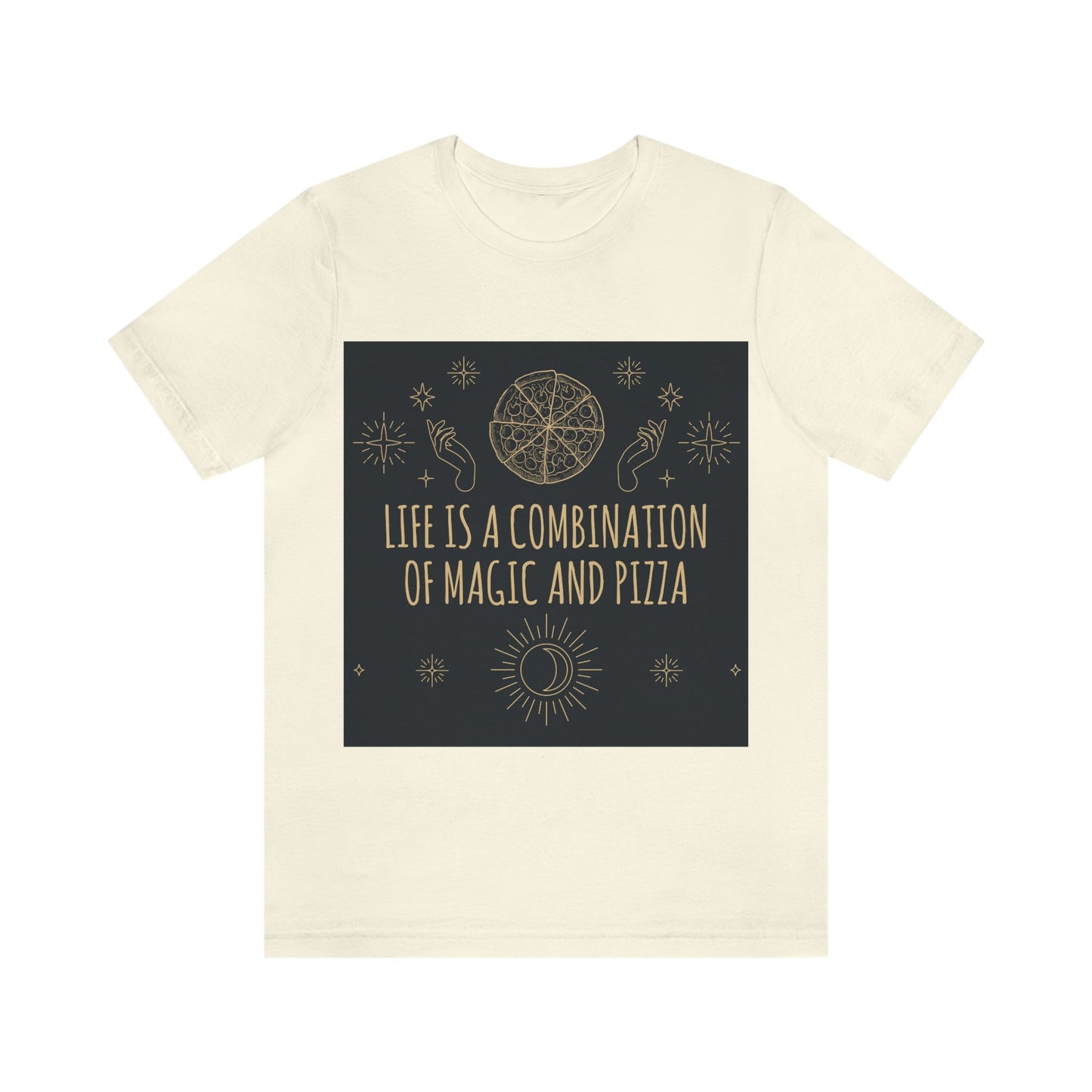 Life Is A Combination Of Magic And Pizza Love Funny Quotes Unisex Jersey Short Sleeve T-Shirt Ichaku [Perfect Gifts Selection]