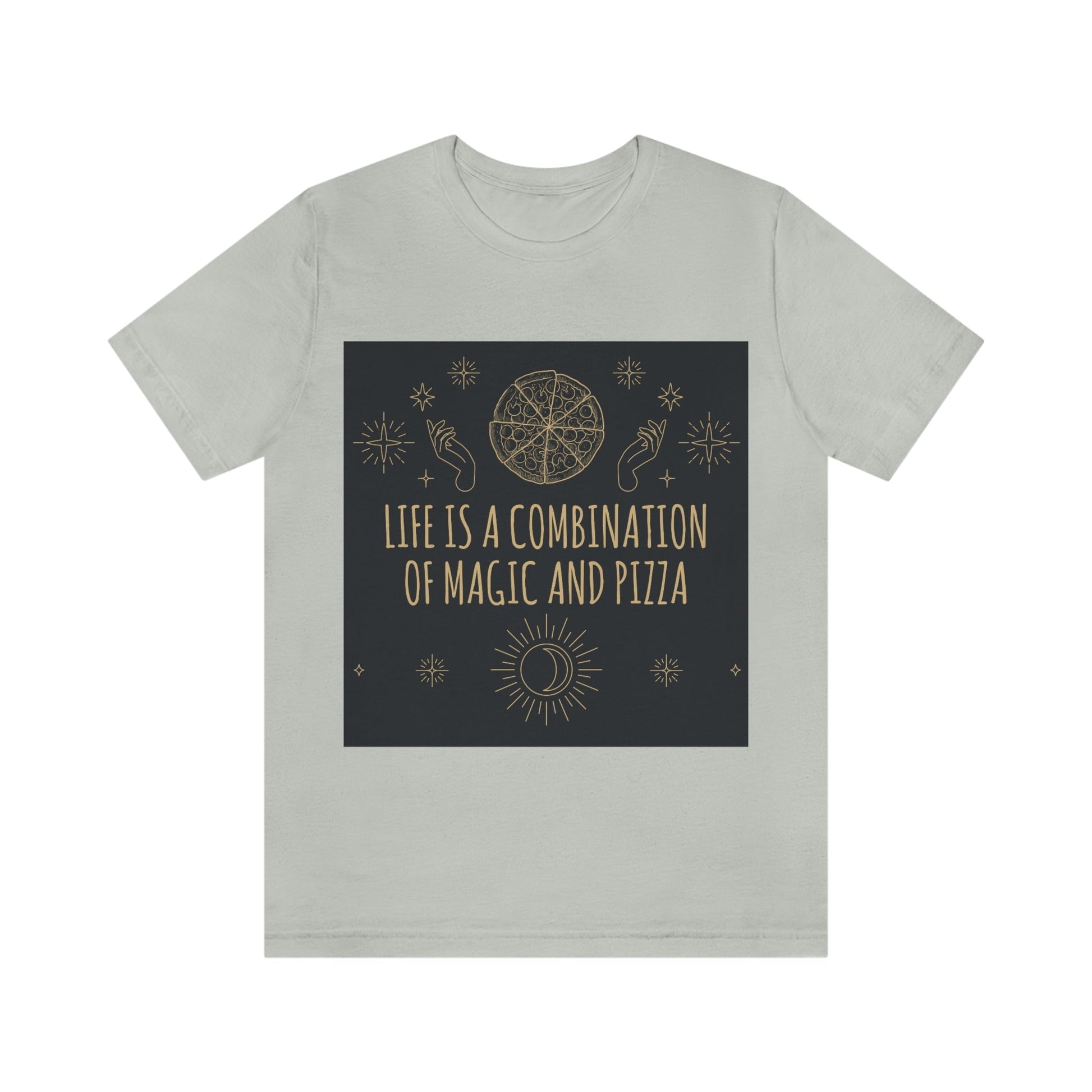 Life Is A Combination Of Magic And Pizza Love Funny Quotes Unisex Jersey Short Sleeve T-Shirt Ichaku [Perfect Gifts Selection]