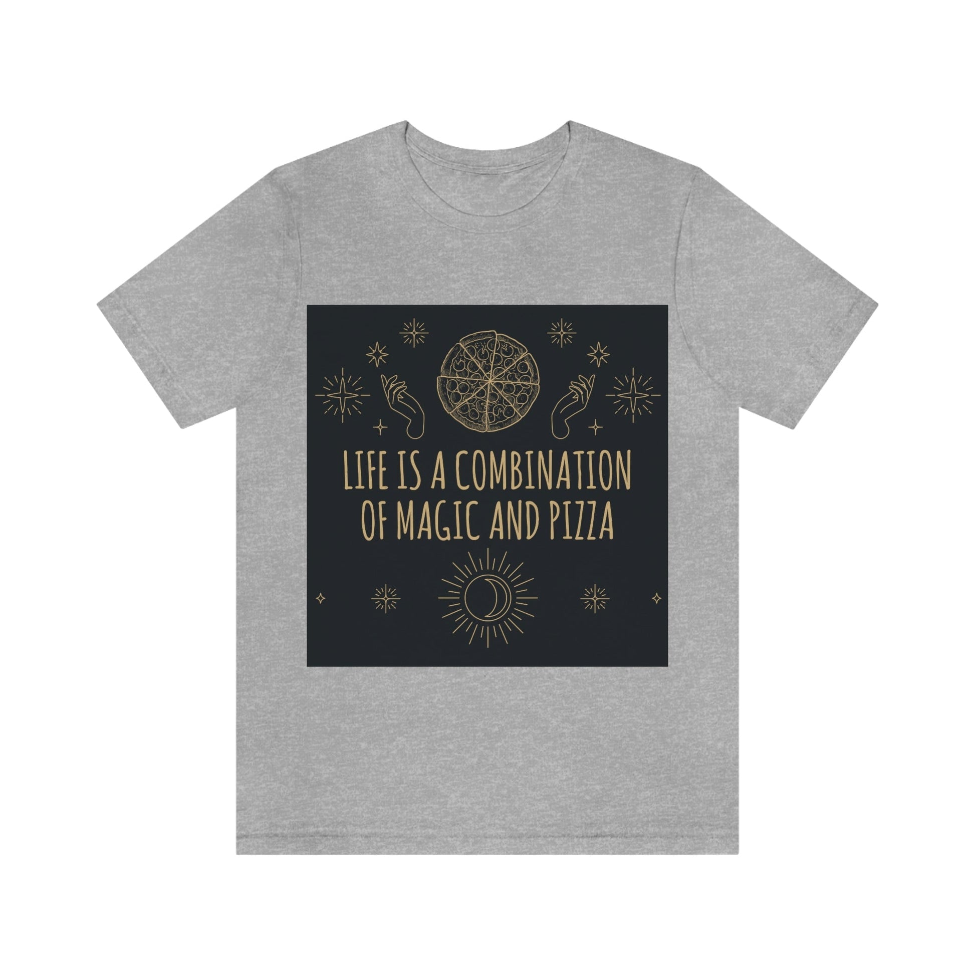 Life Is A Combination Of Magic And Pizza Love Funny Quotes Unisex Jersey Short Sleeve T-Shirt Ichaku [Perfect Gifts Selection]