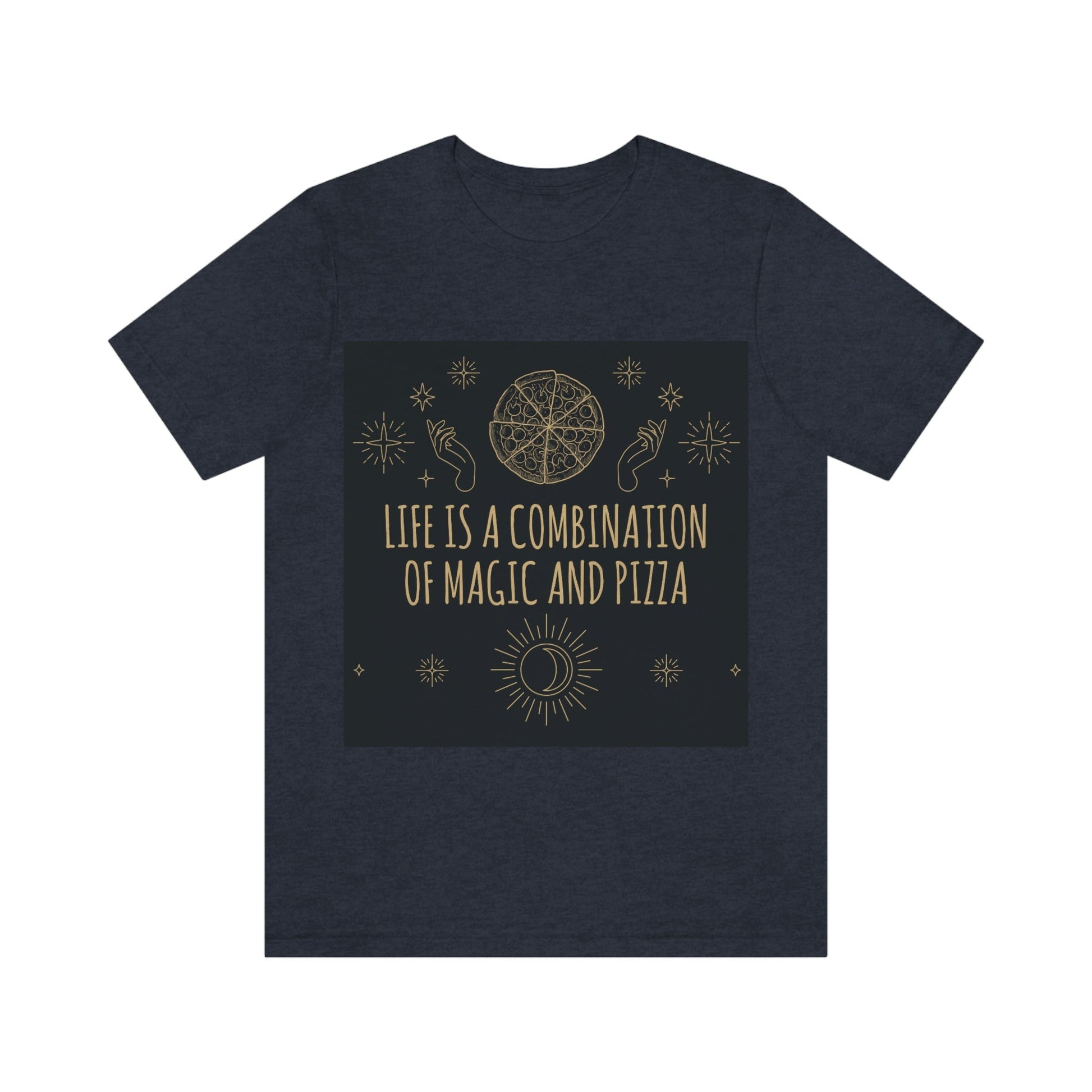 Life Is A Combination Of Magic And Pizza Love Funny Quotes Unisex Jersey Short Sleeve T-Shirt Ichaku [Perfect Gifts Selection]