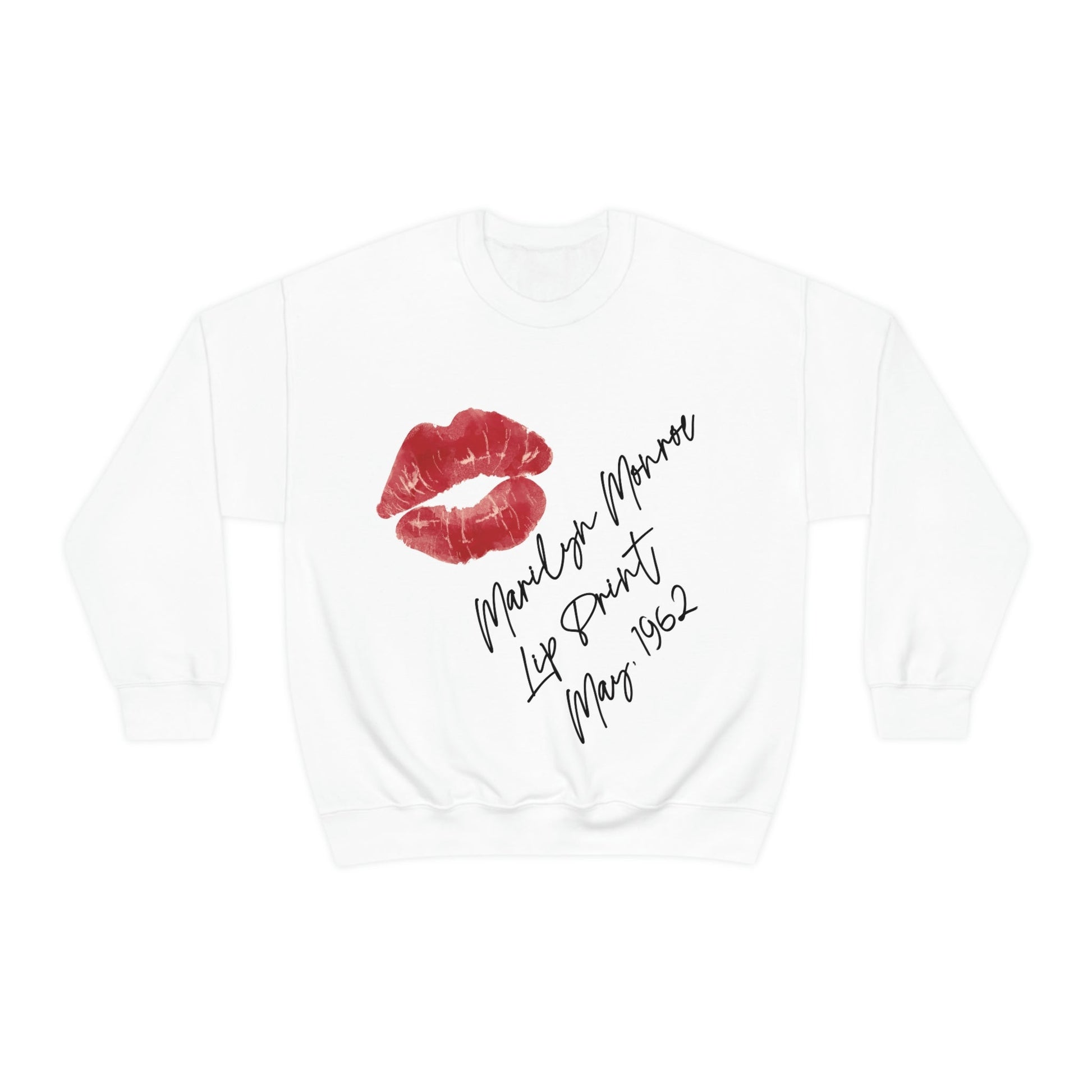 Lip Retro Print Hollywood Classic Unisex Heavy Blend™ Crewneck Sweatshirt Ichaku [Perfect Gifts Selection]