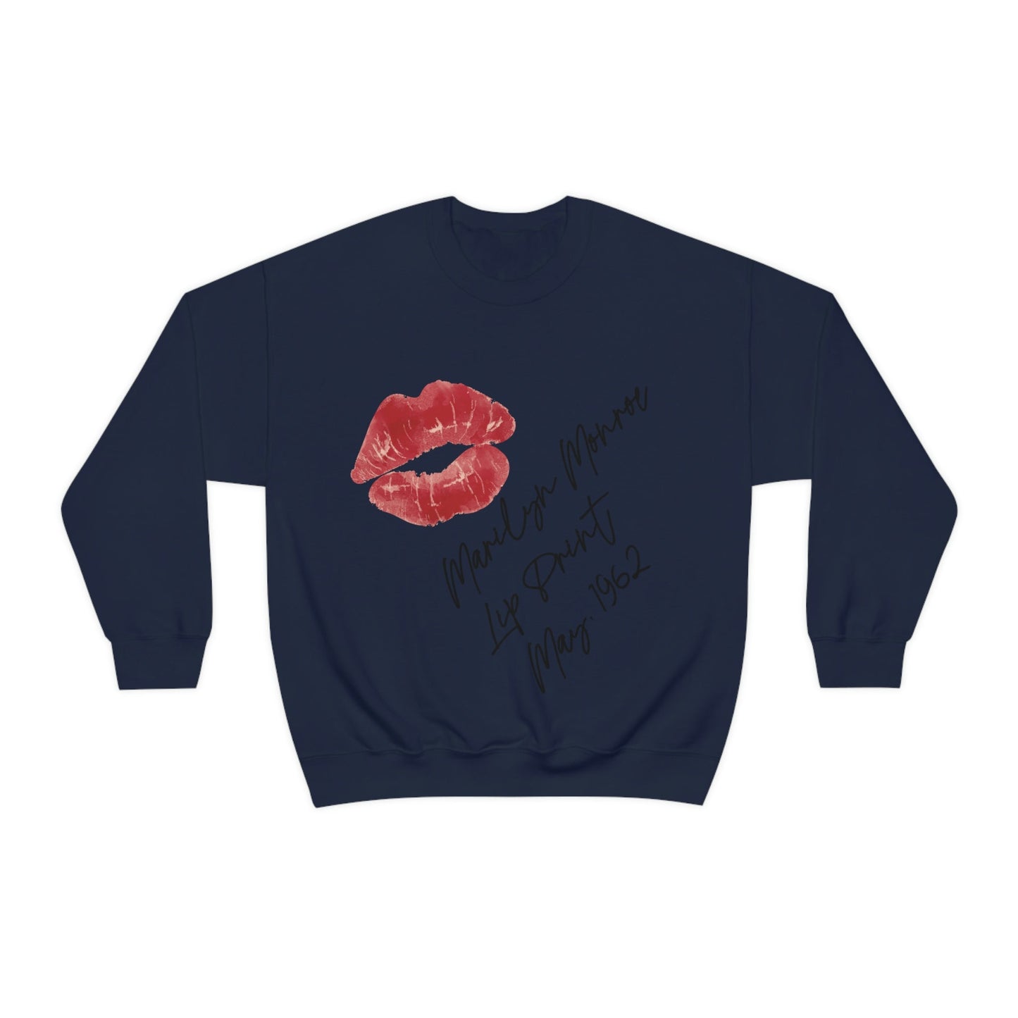 Lip Retro Print Hollywood Classic Unisex Heavy Blend™ Crewneck Sweatshirt Ichaku [Perfect Gifts Selection]