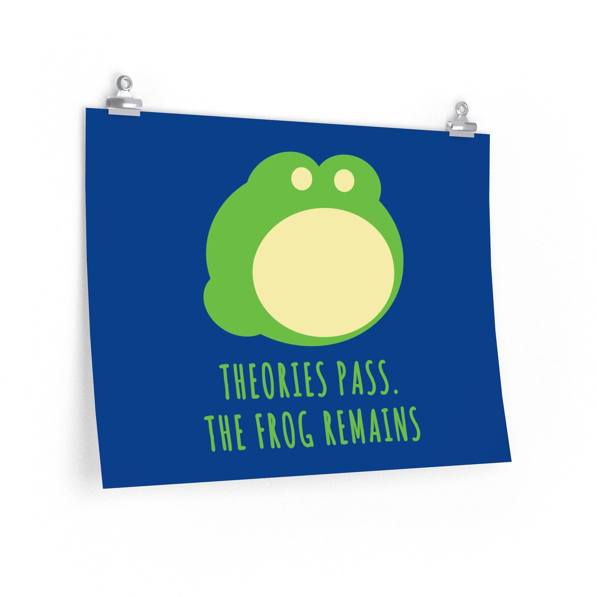 Little Green Frog Funny Edicational Quotes Mozaic Art Premium Matte Horizontal Posters Ichaku [Perfect Gifts Selection]