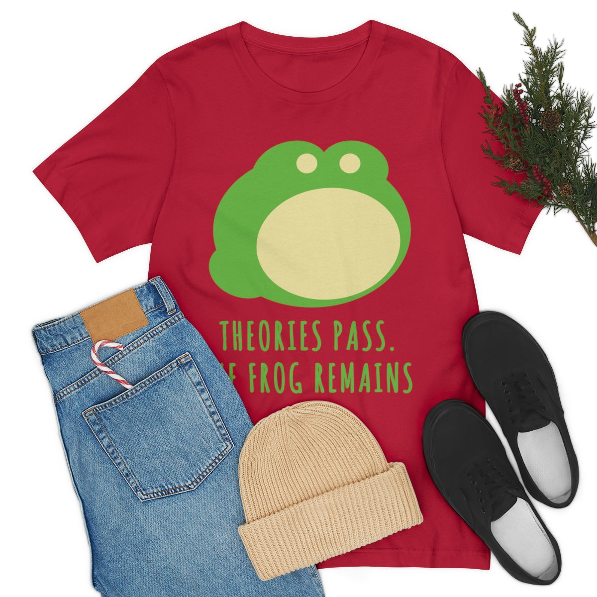 Little Green Frog Funny Edicational Quotes Mozaic Unisex Jersey Short Sleeve T-Shirt Ichaku [Perfect Gifts Selection]